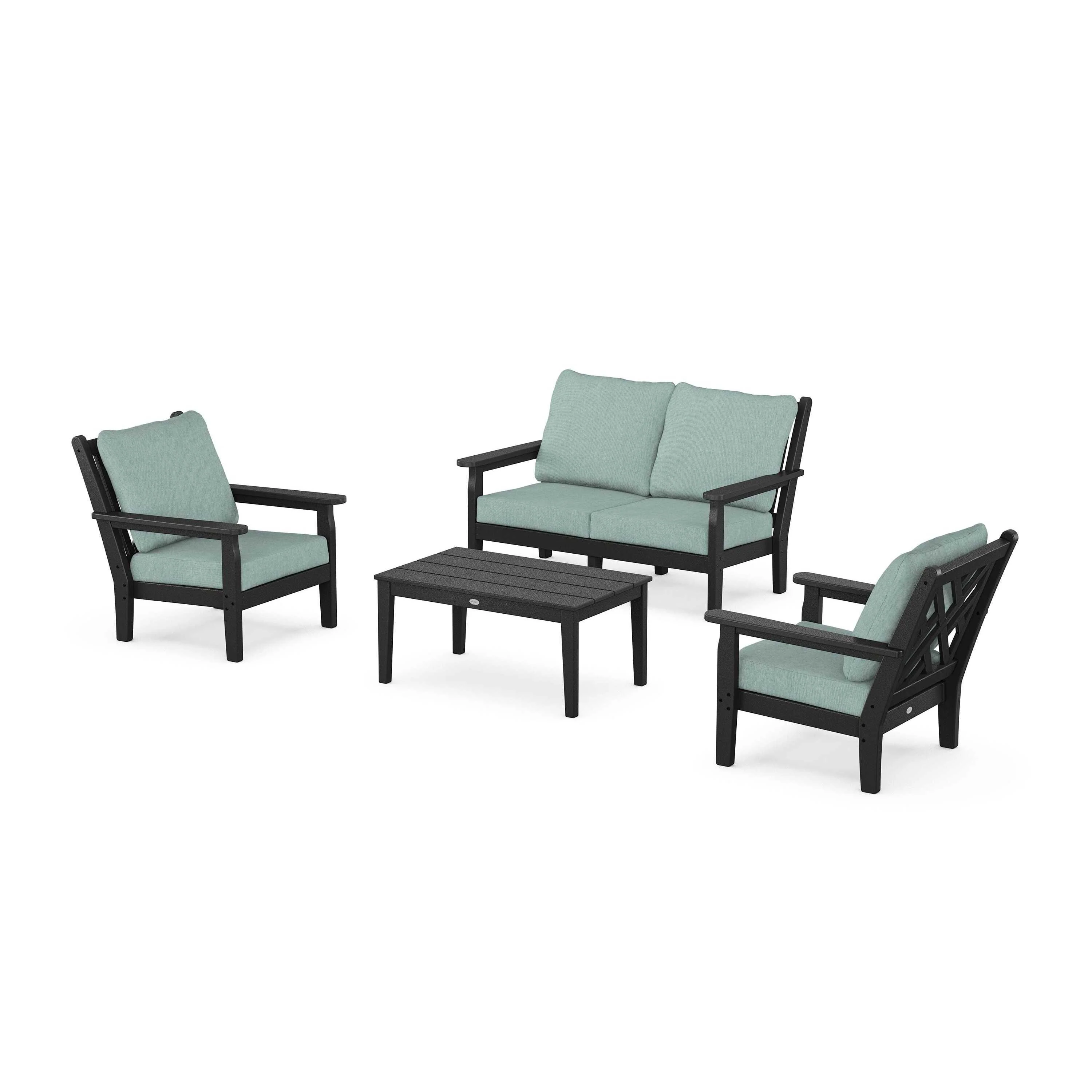 Chippendale 4-Piece Deep Seating Set with Loveseat - Image 26