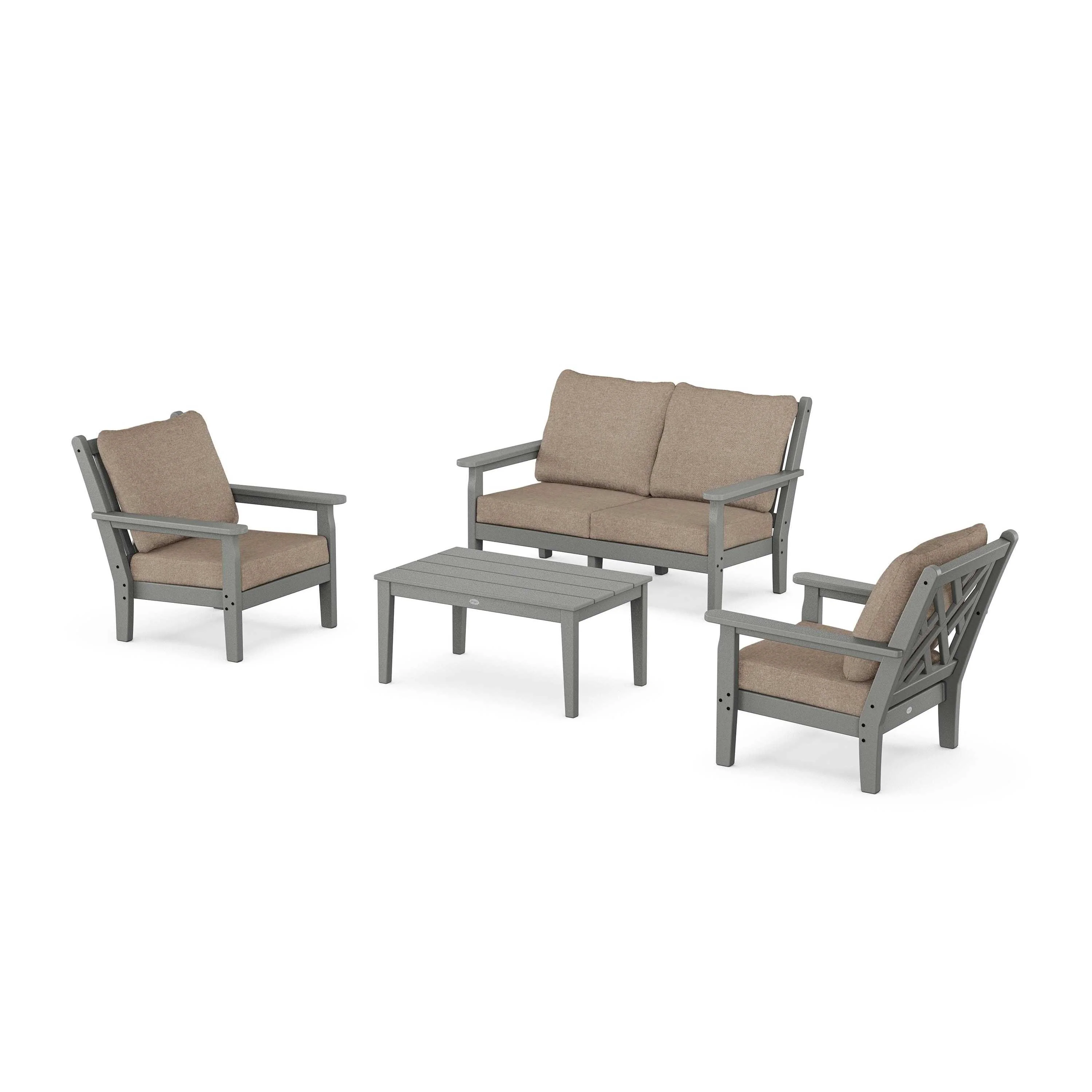 Chippendale 4-Piece Deep Seating Set with Loveseat - Image 27