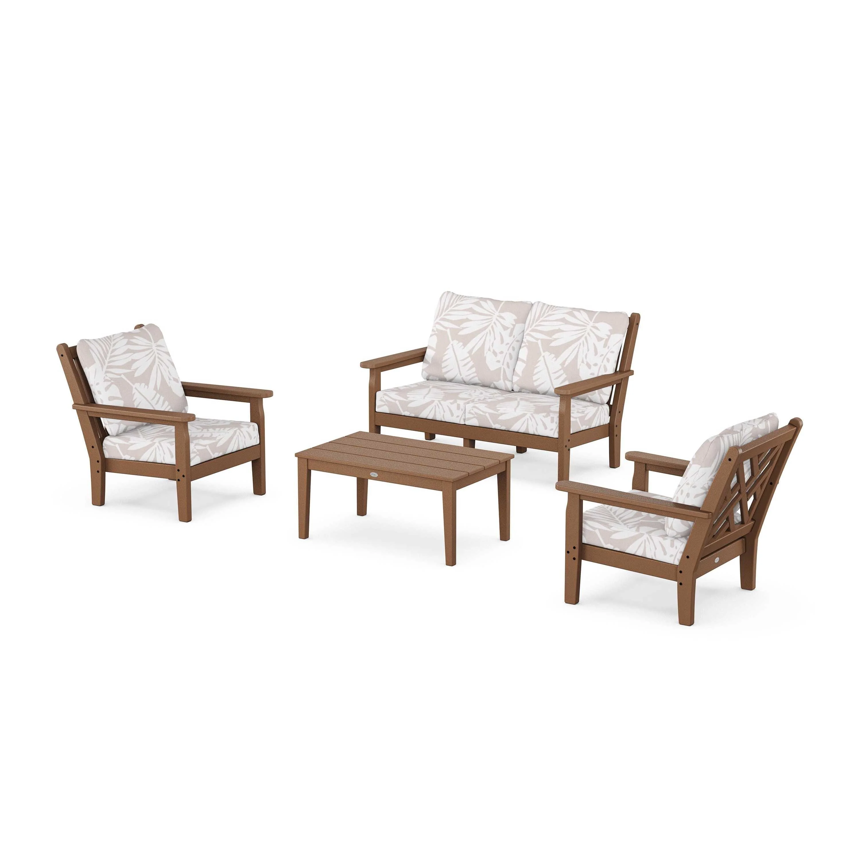 Chippendale 4-Piece Deep Seating Set with Loveseat - Image 31