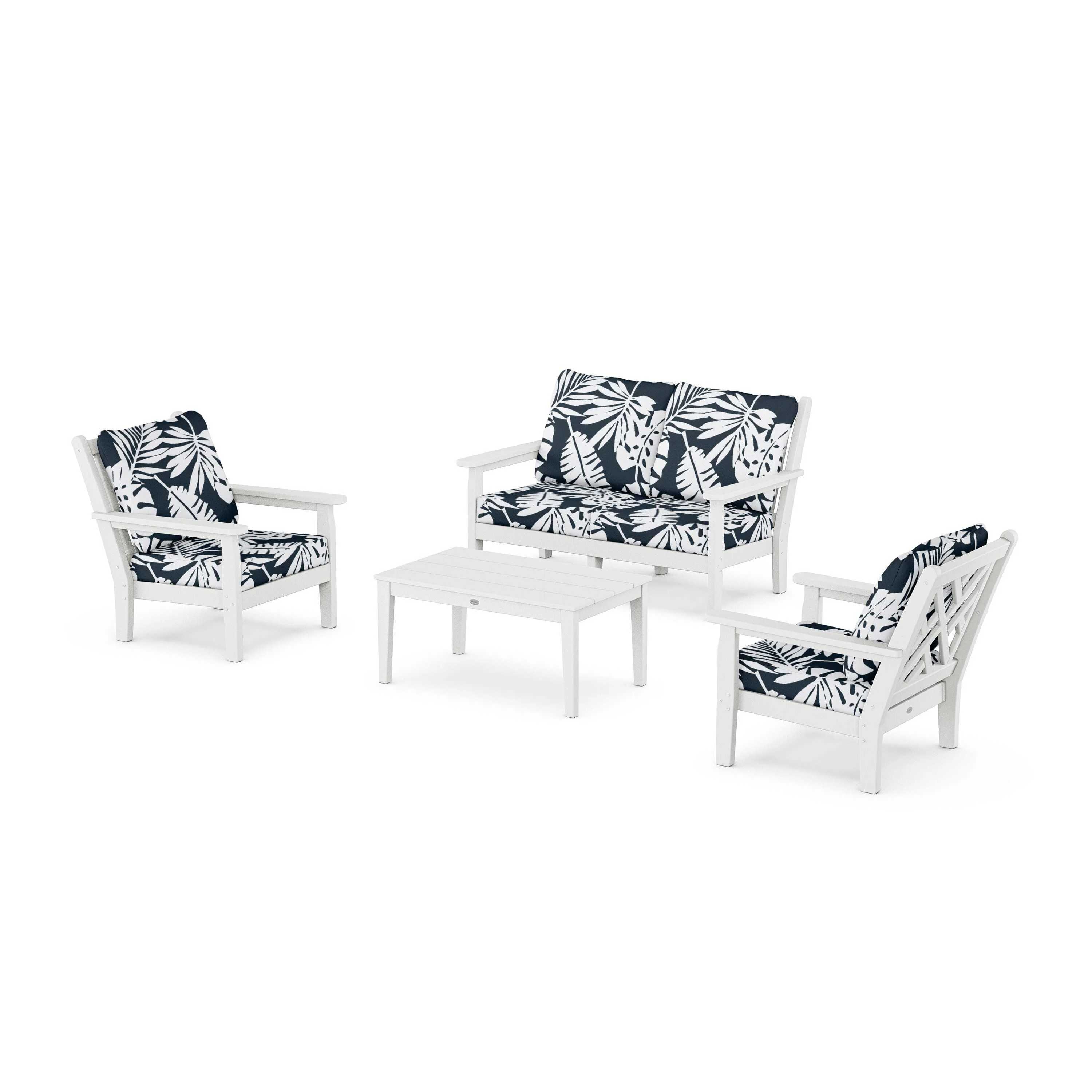 Chippendale 4-Piece Deep Seating Set with Loveseat - Image 32