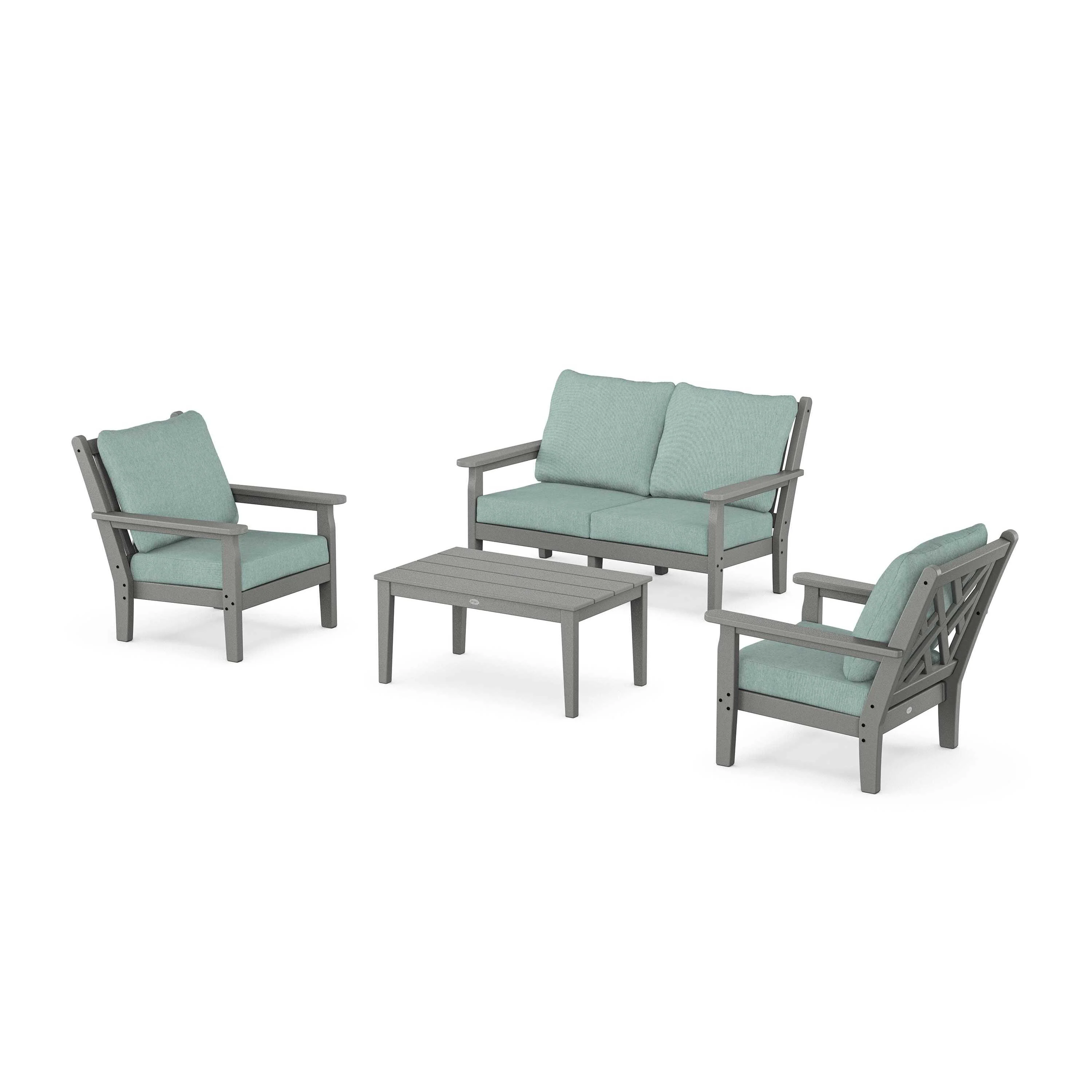 Chippendale 4-Piece Deep Seating Set with Loveseat - Image 33