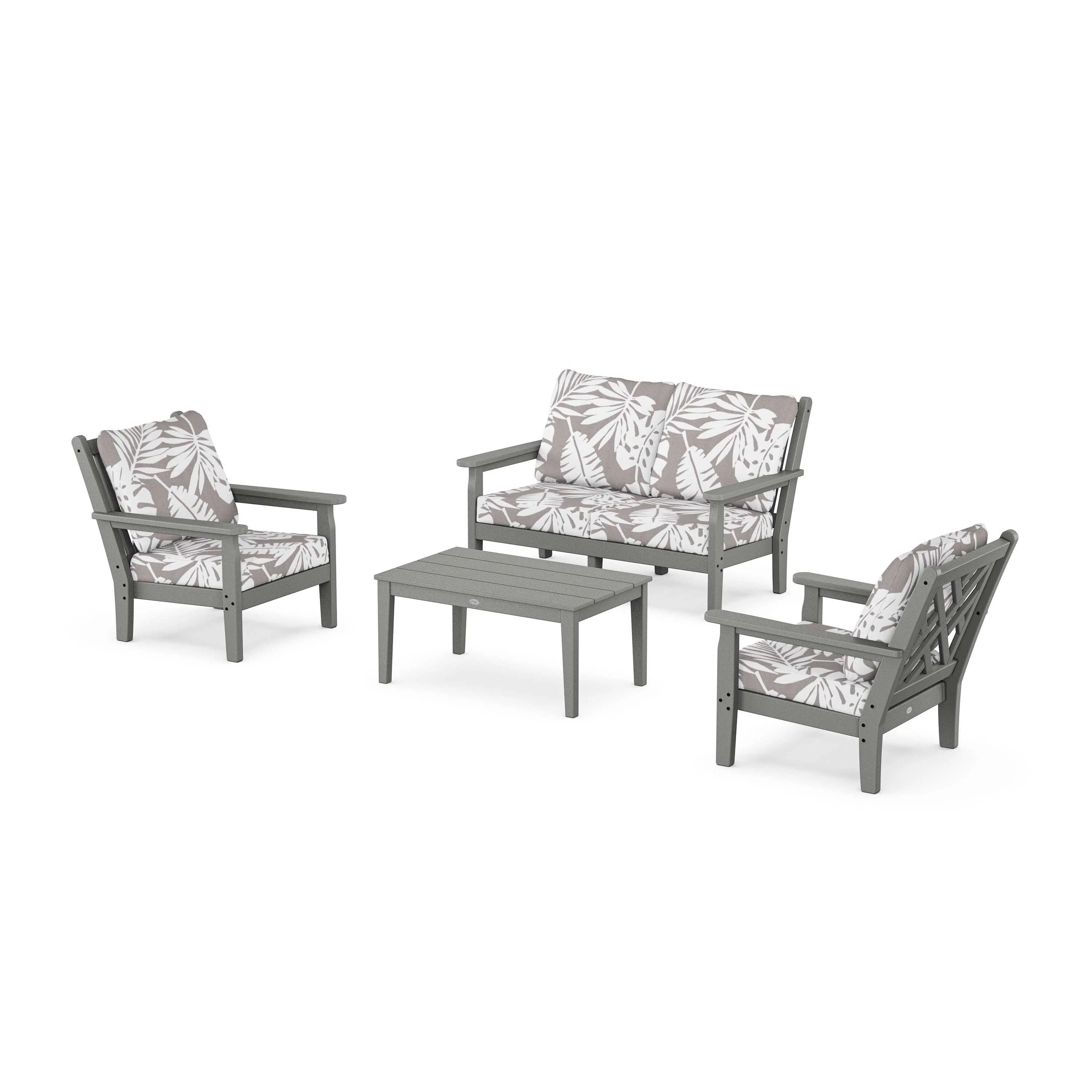 Chippendale 4-Piece Deep Seating Set with Loveseat - Image 36