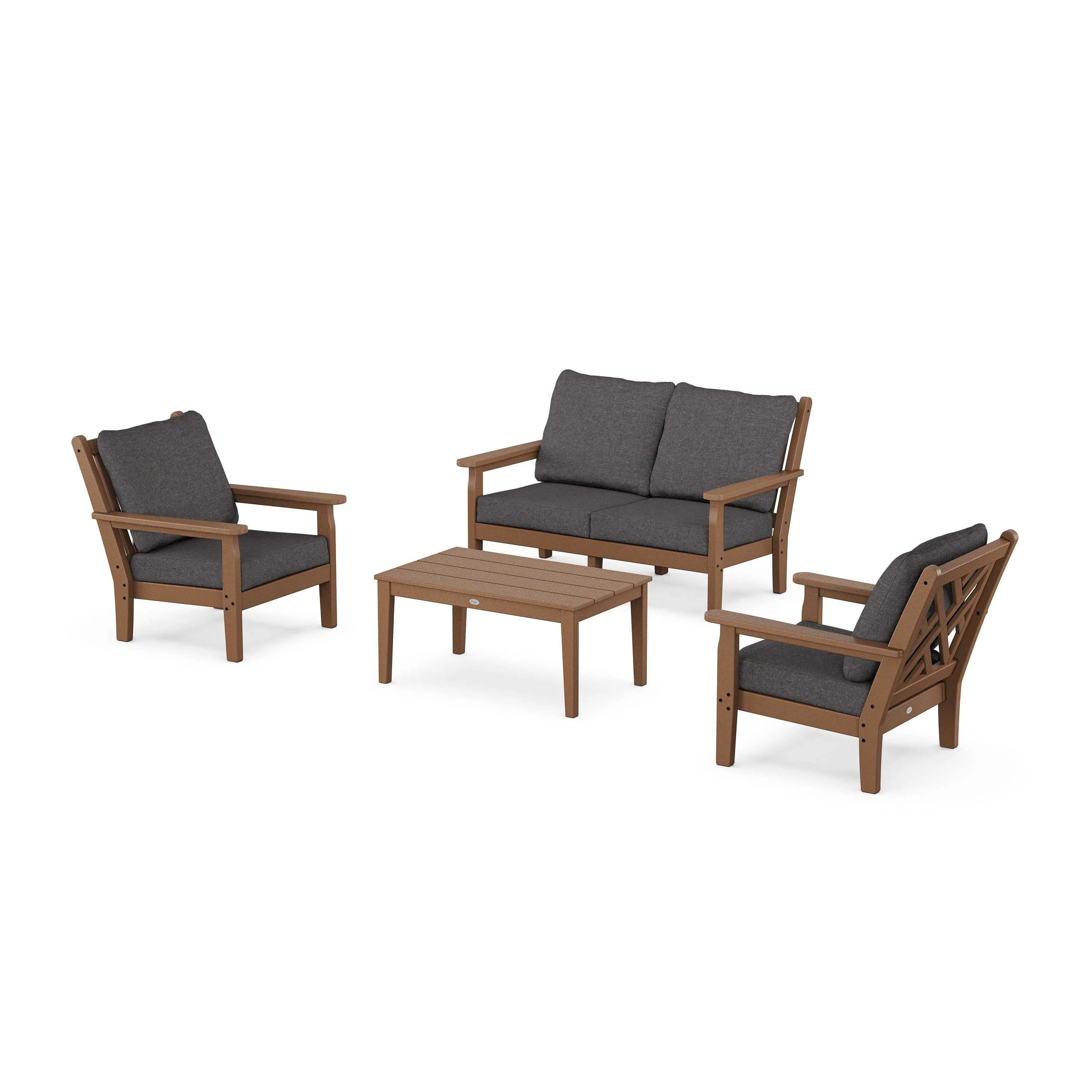 Chippendale 4-Piece Deep Seating Set with Loveseat - Image 37