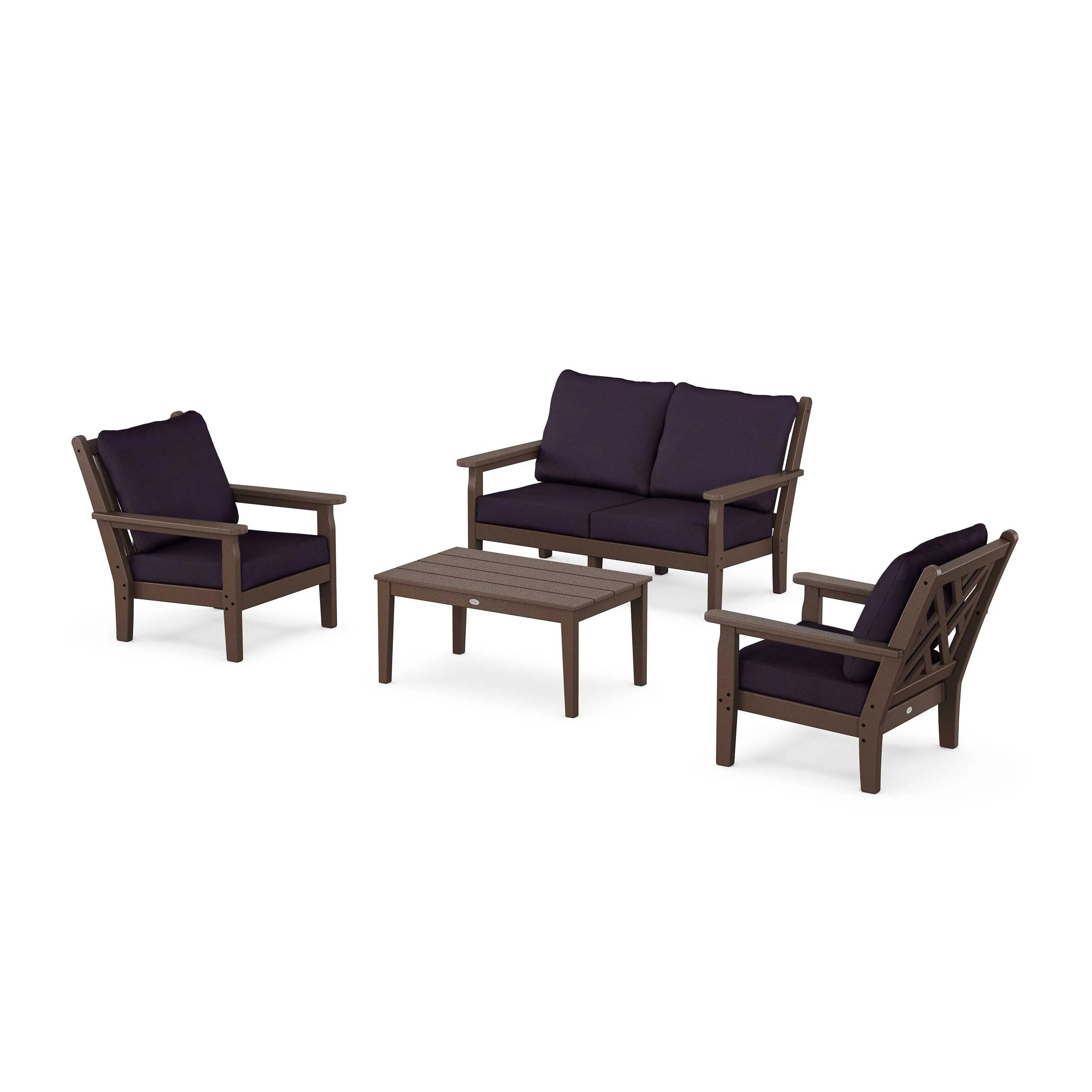 Chippendale 4-Piece Deep Seating Set with Loveseat - Image 38