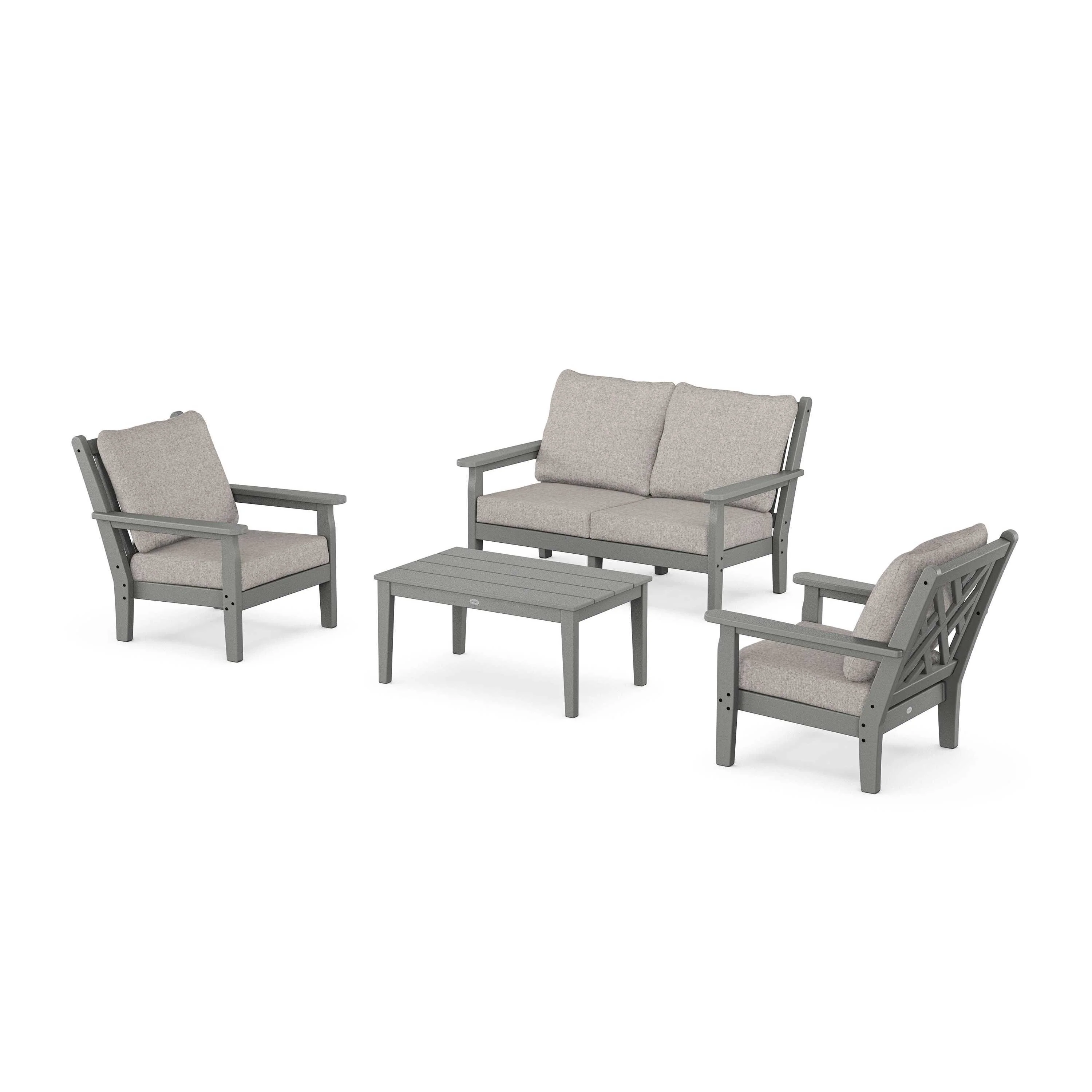 Chippendale 4-Piece Deep Seating Set with Loveseat - Image 43