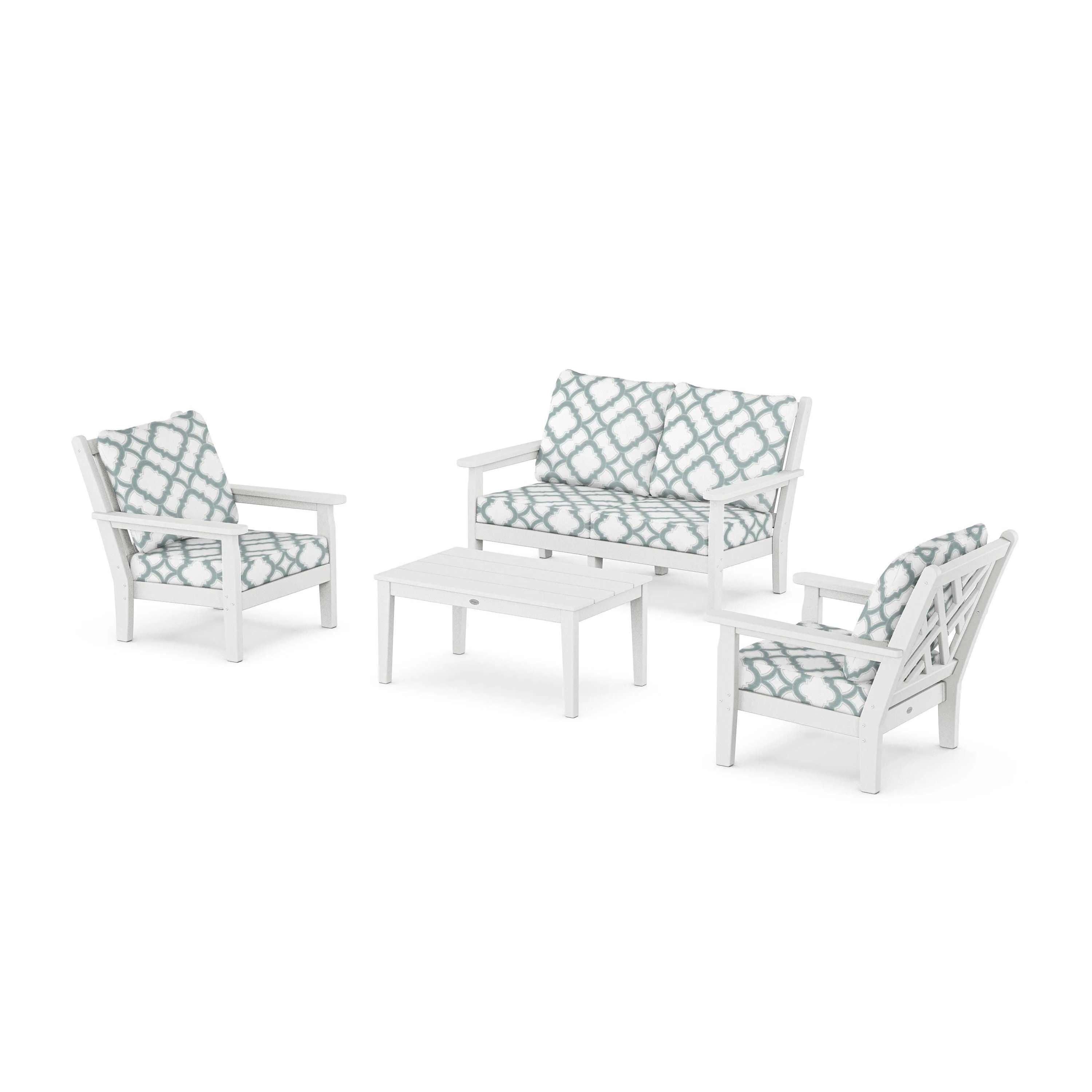 Chippendale 4-Piece Deep Seating Set with Loveseat - Image 50