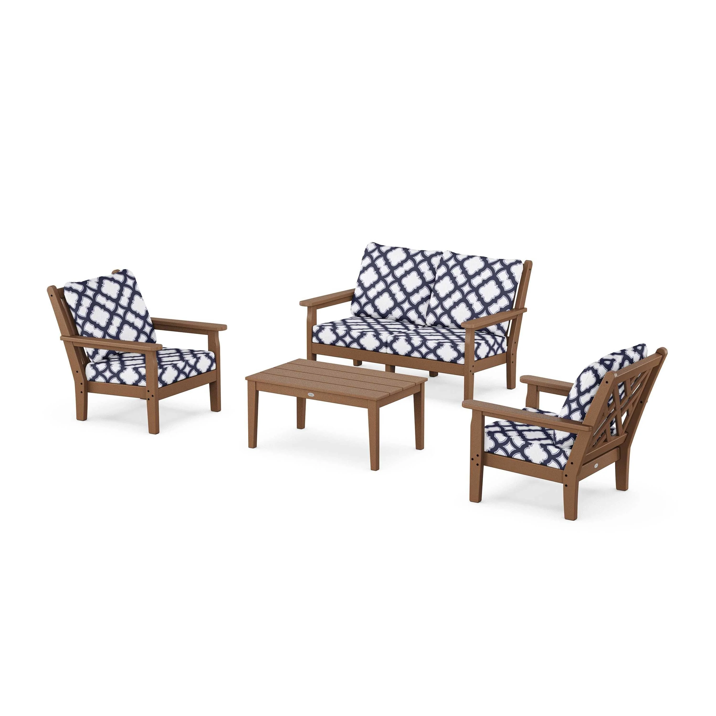 Chippendale 4-Piece Deep Seating Set with Loveseat - Image 54