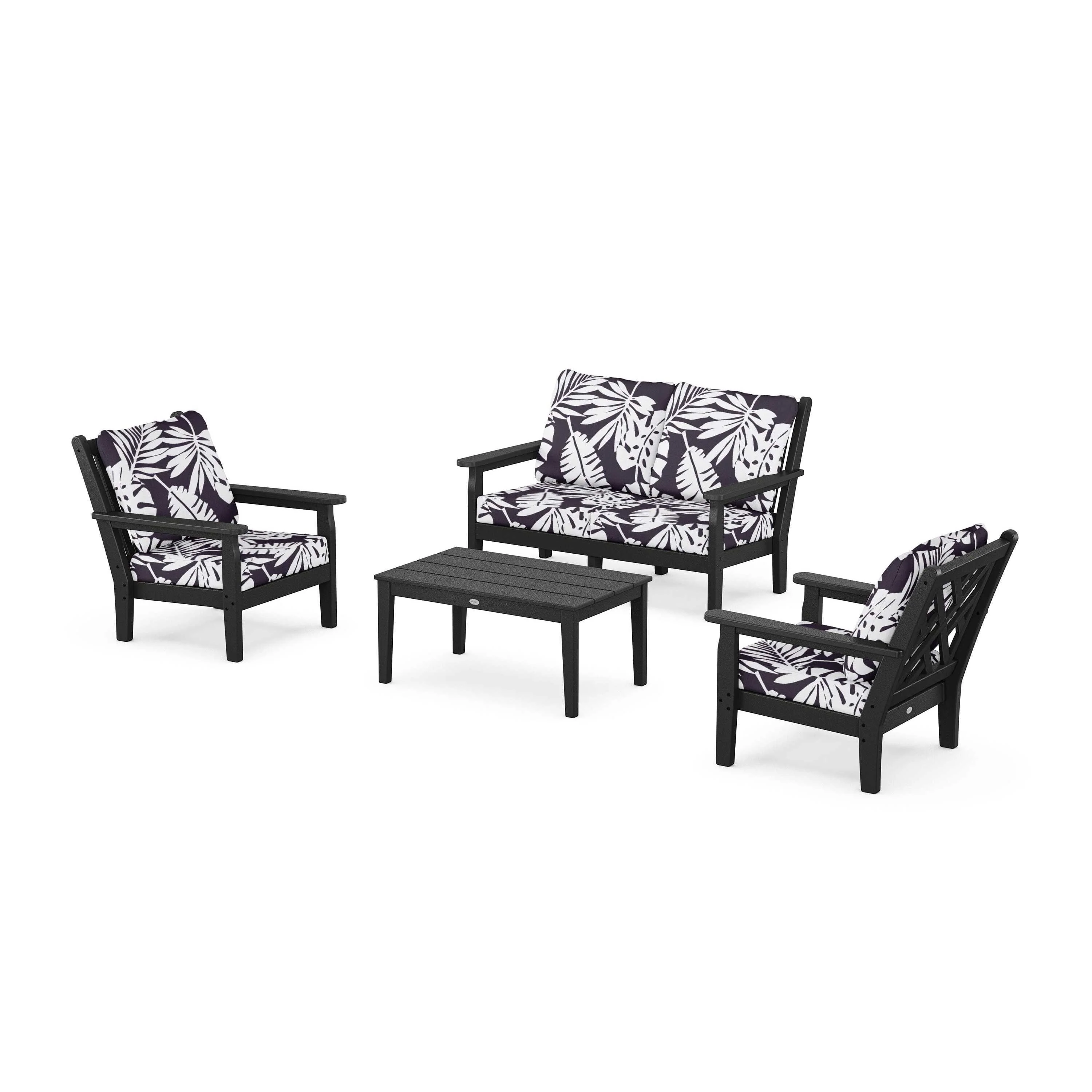 Chippendale 4-Piece Deep Seating Set with Loveseat - Image 55