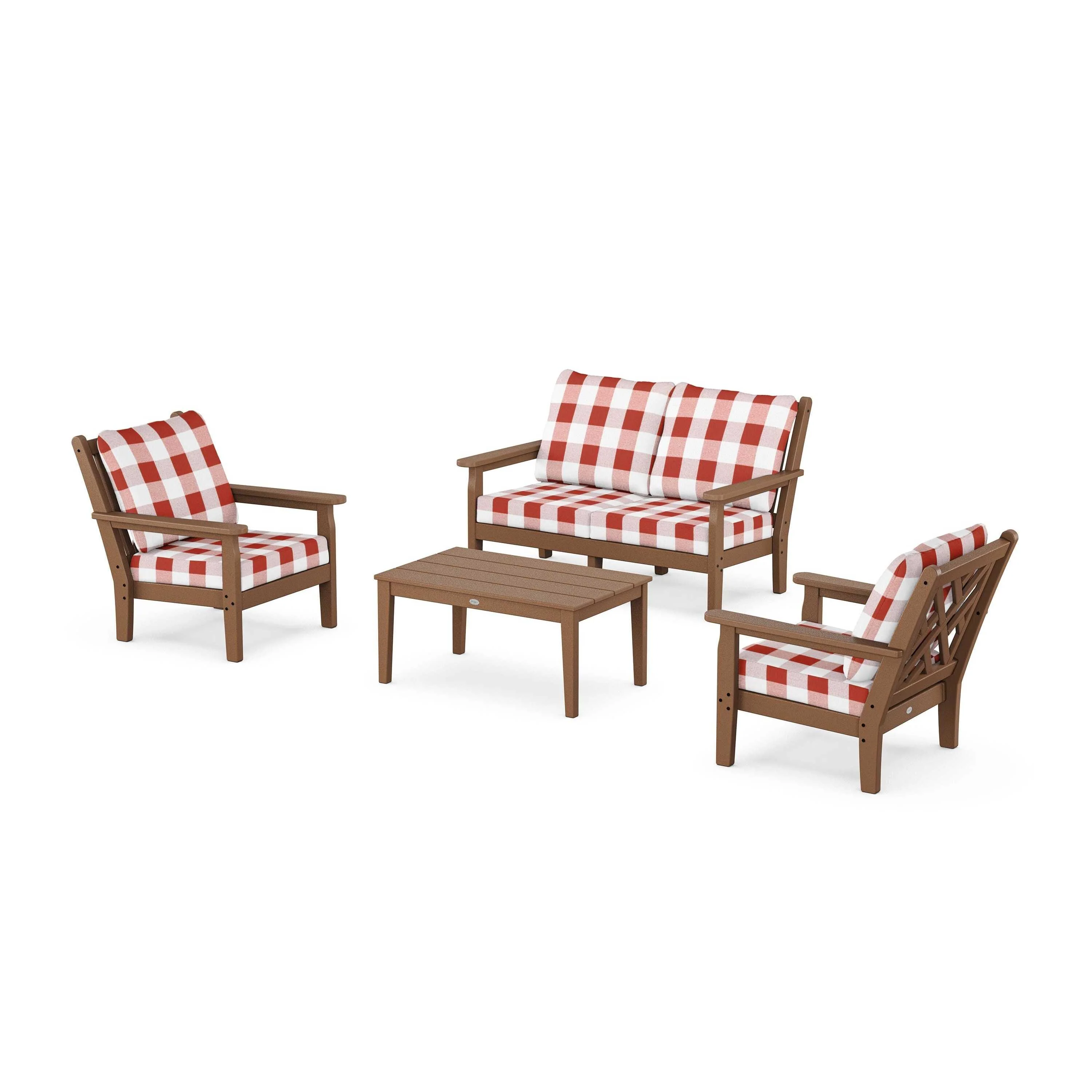 Chippendale 4-Piece Deep Seating Set with Loveseat - Image 59