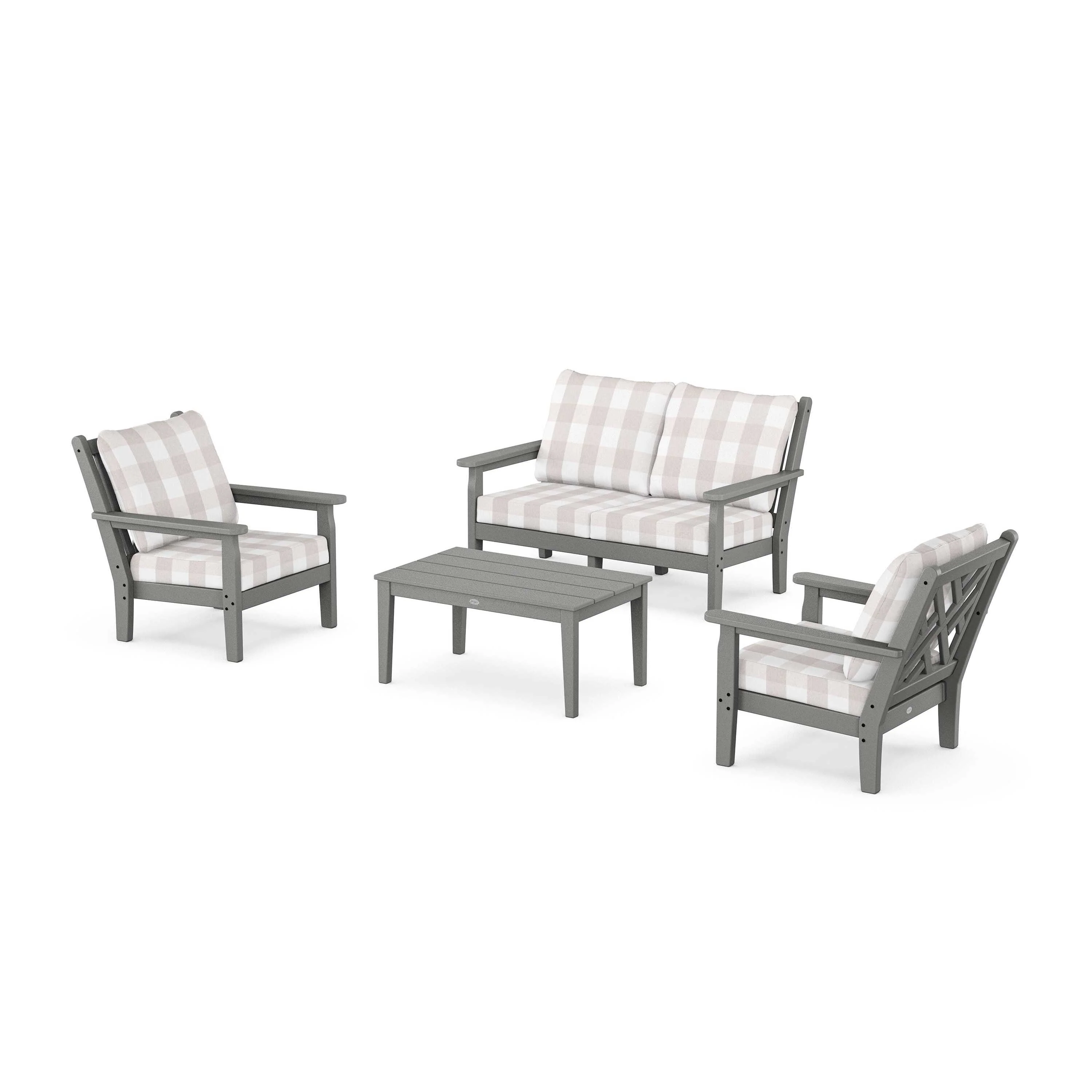 Chippendale 4-Piece Deep Seating Set with Loveseat - Image 60