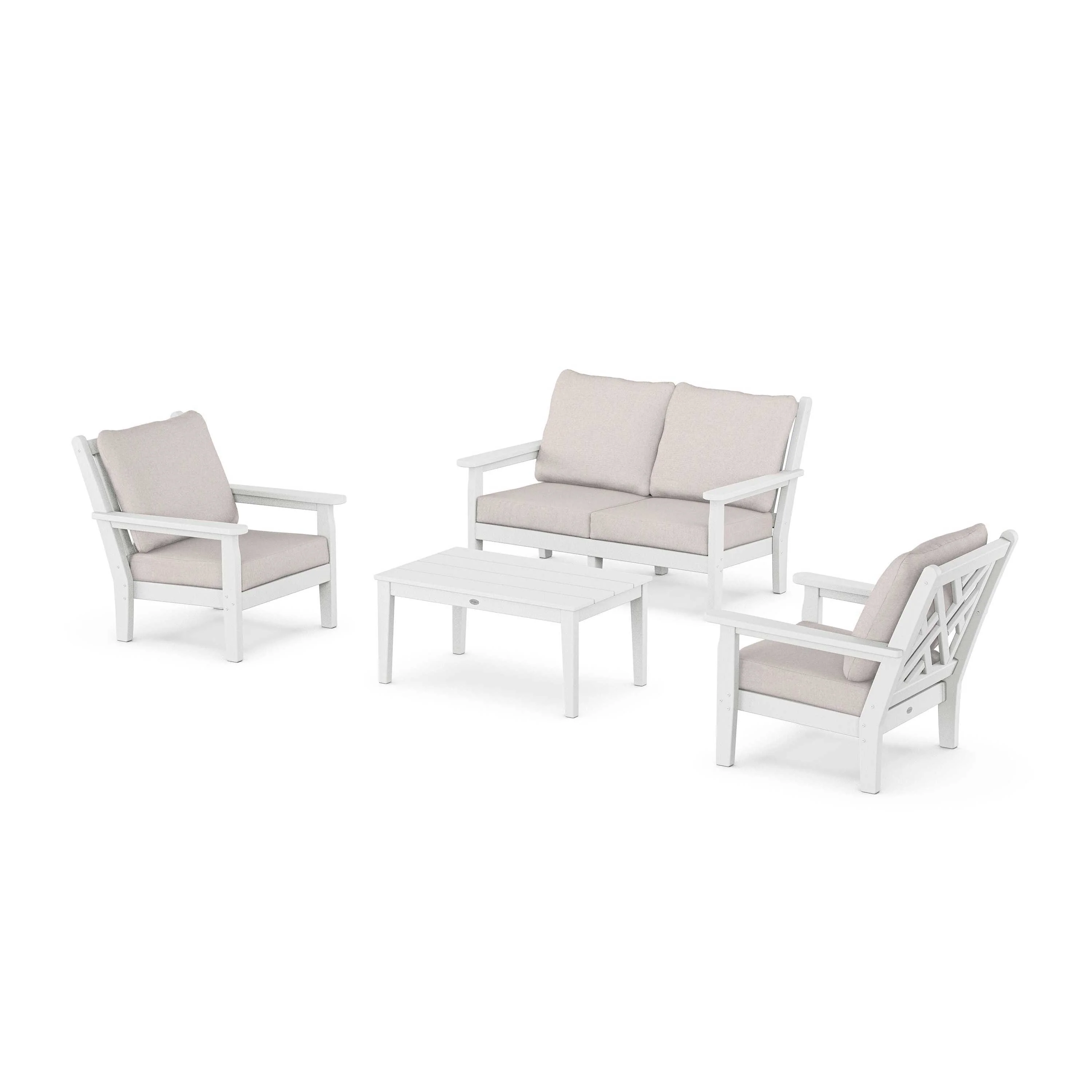 Chippendale 4-Piece Deep Seating Set with Loveseat - Image 61