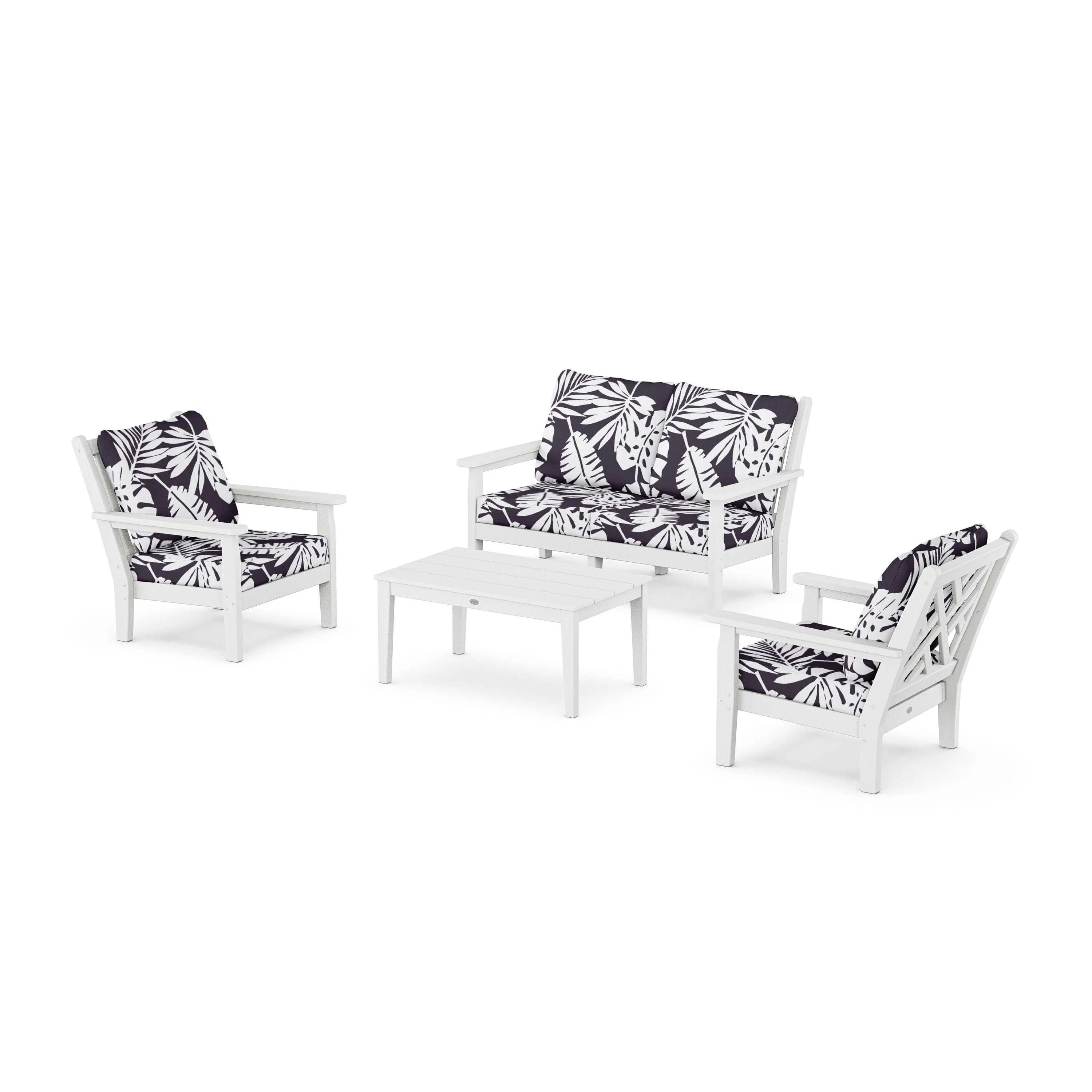 Chippendale 4-Piece Deep Seating Set with Loveseat - Image 63