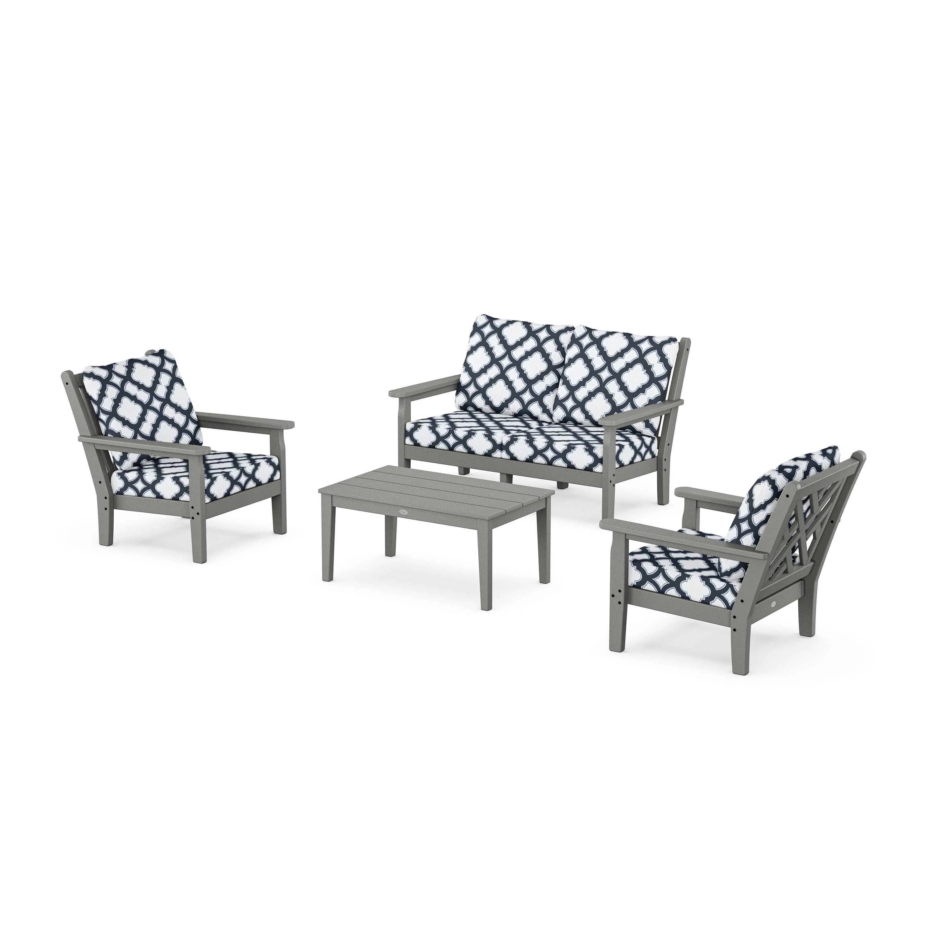 Chippendale 4-Piece Deep Seating Set with Loveseat - Image 66