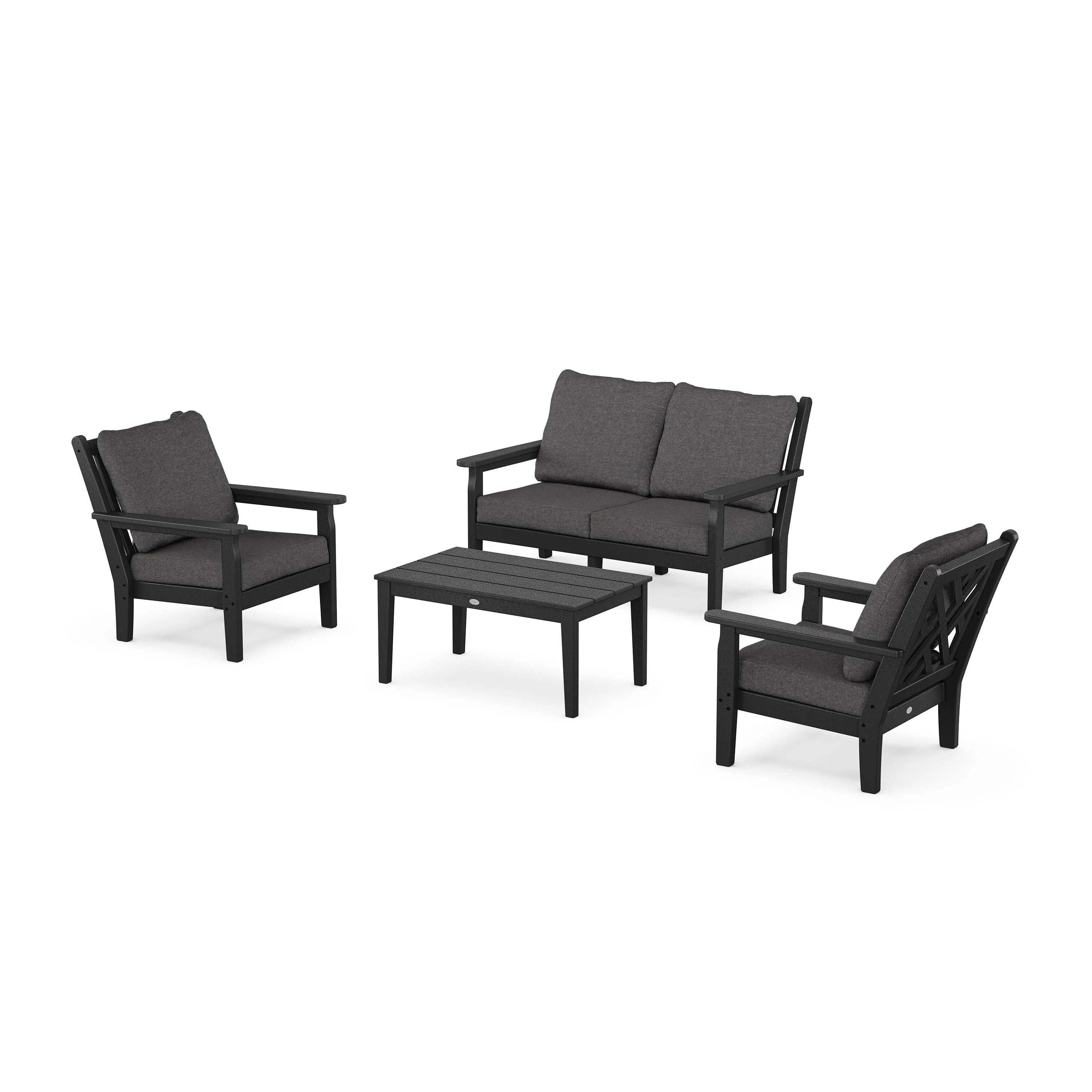 Chippendale 4-Piece Deep Seating Set with Loveseat - Image 7