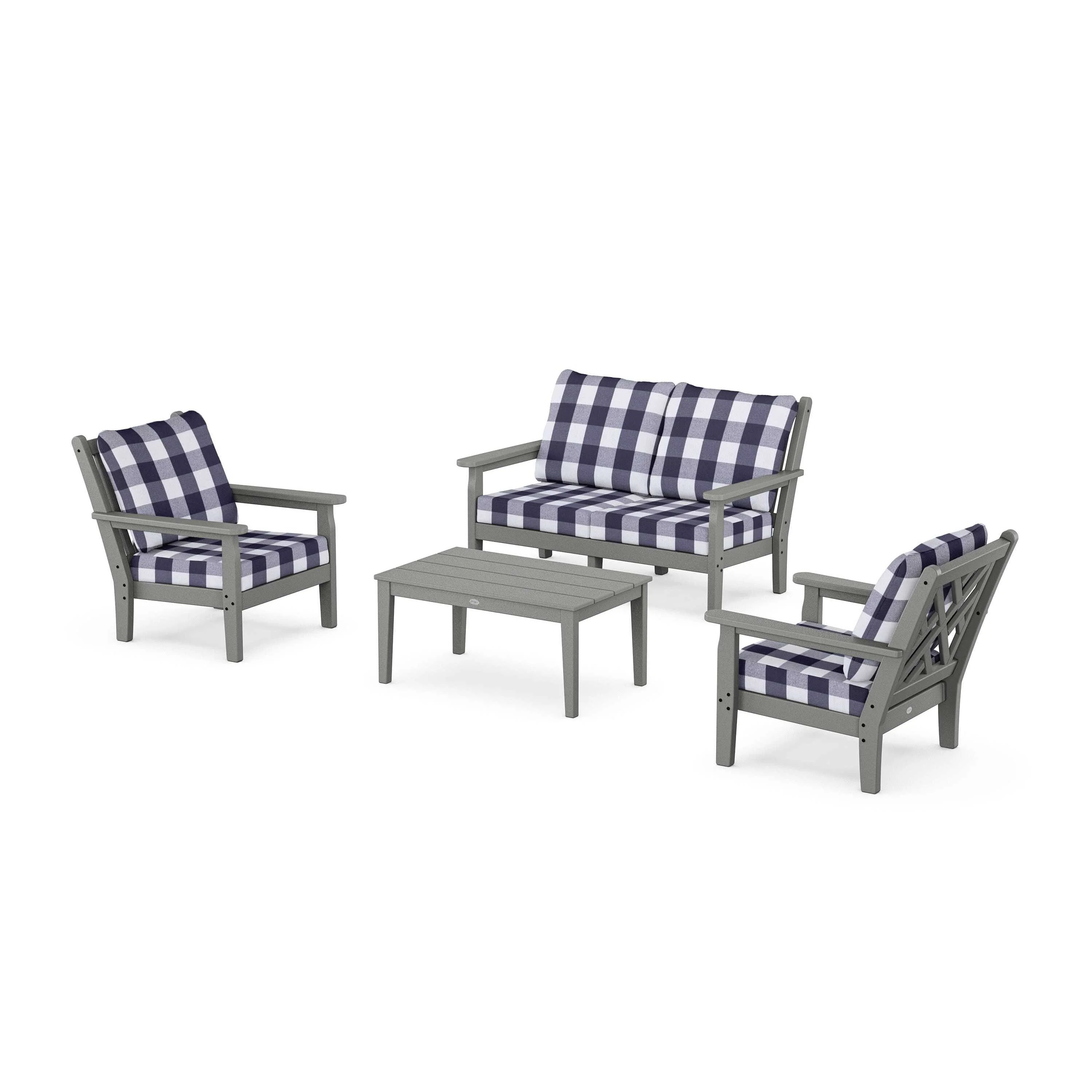 Chippendale 4-Piece Deep Seating Set with Loveseat - Image 71