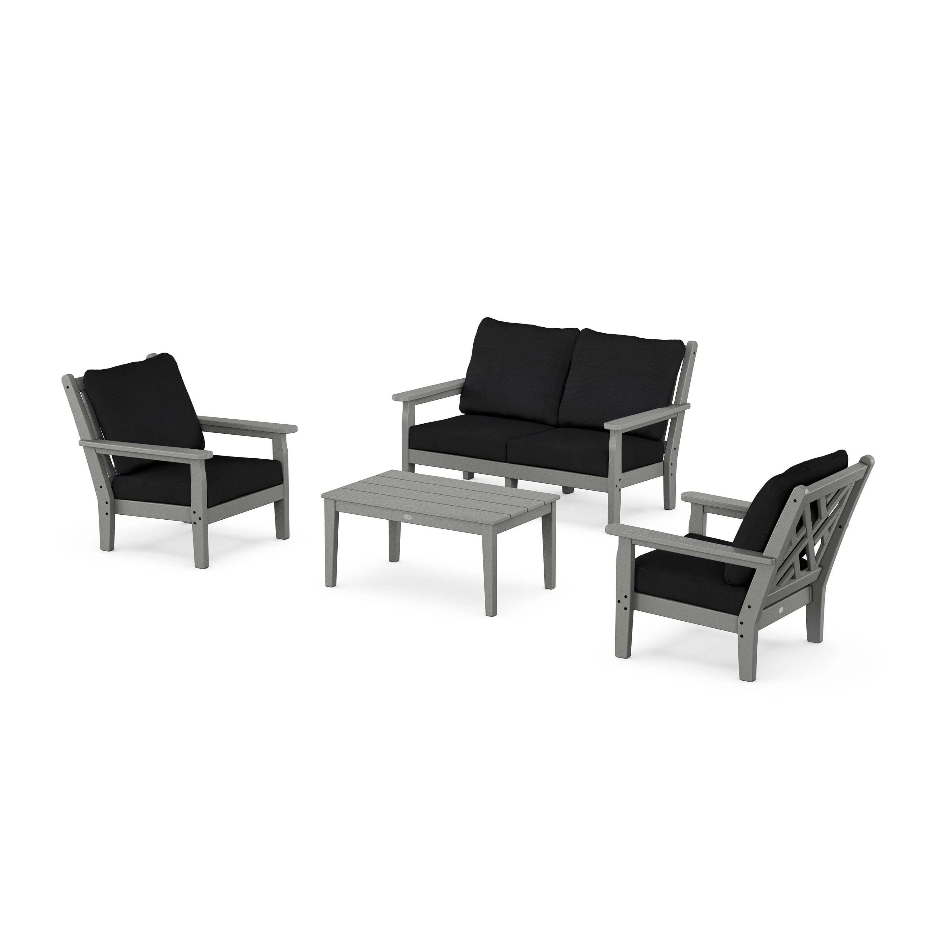 Chippendale 4-Piece Deep Seating Set with Loveseat - Image 74