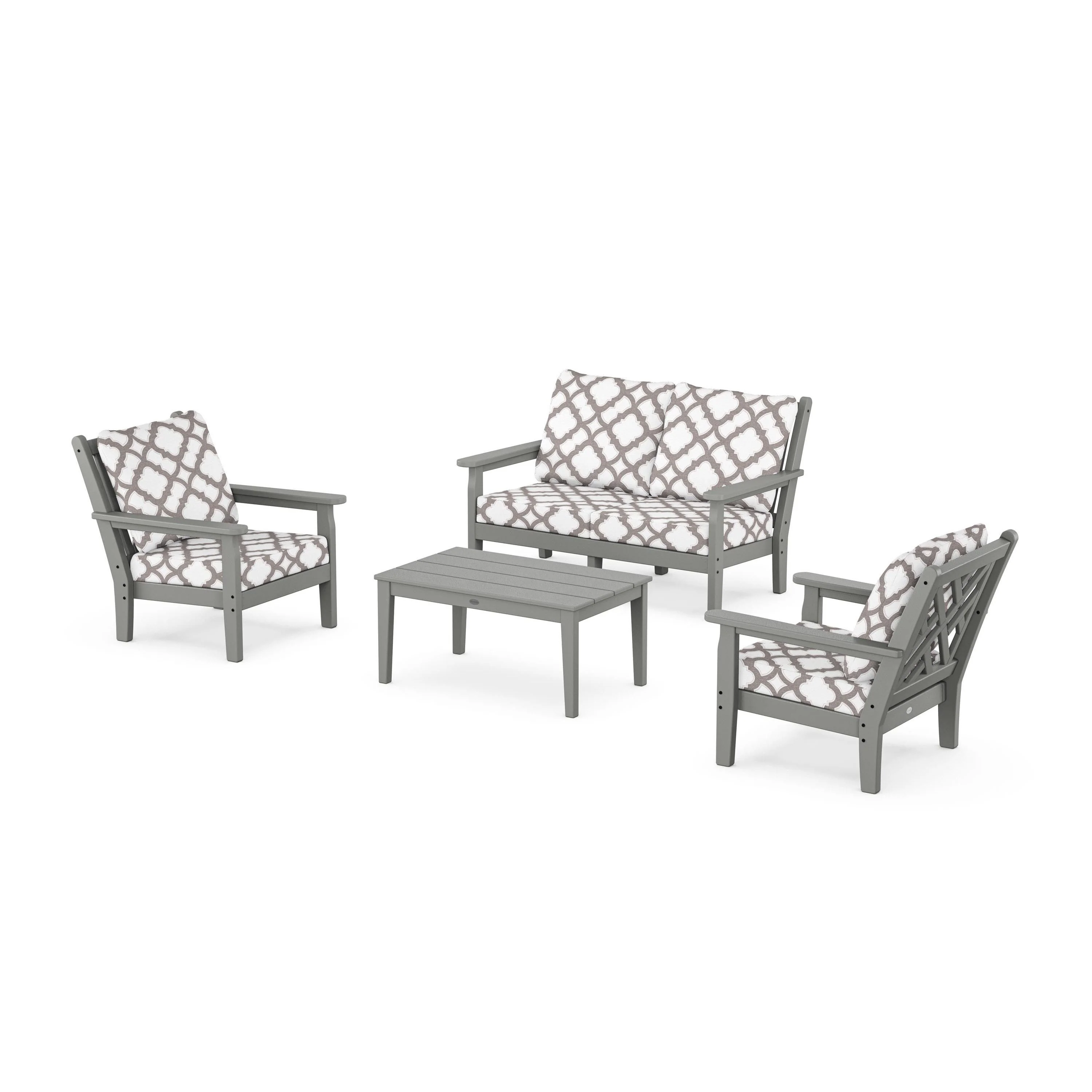 Chippendale 4-Piece Deep Seating Set with Loveseat - Image 78