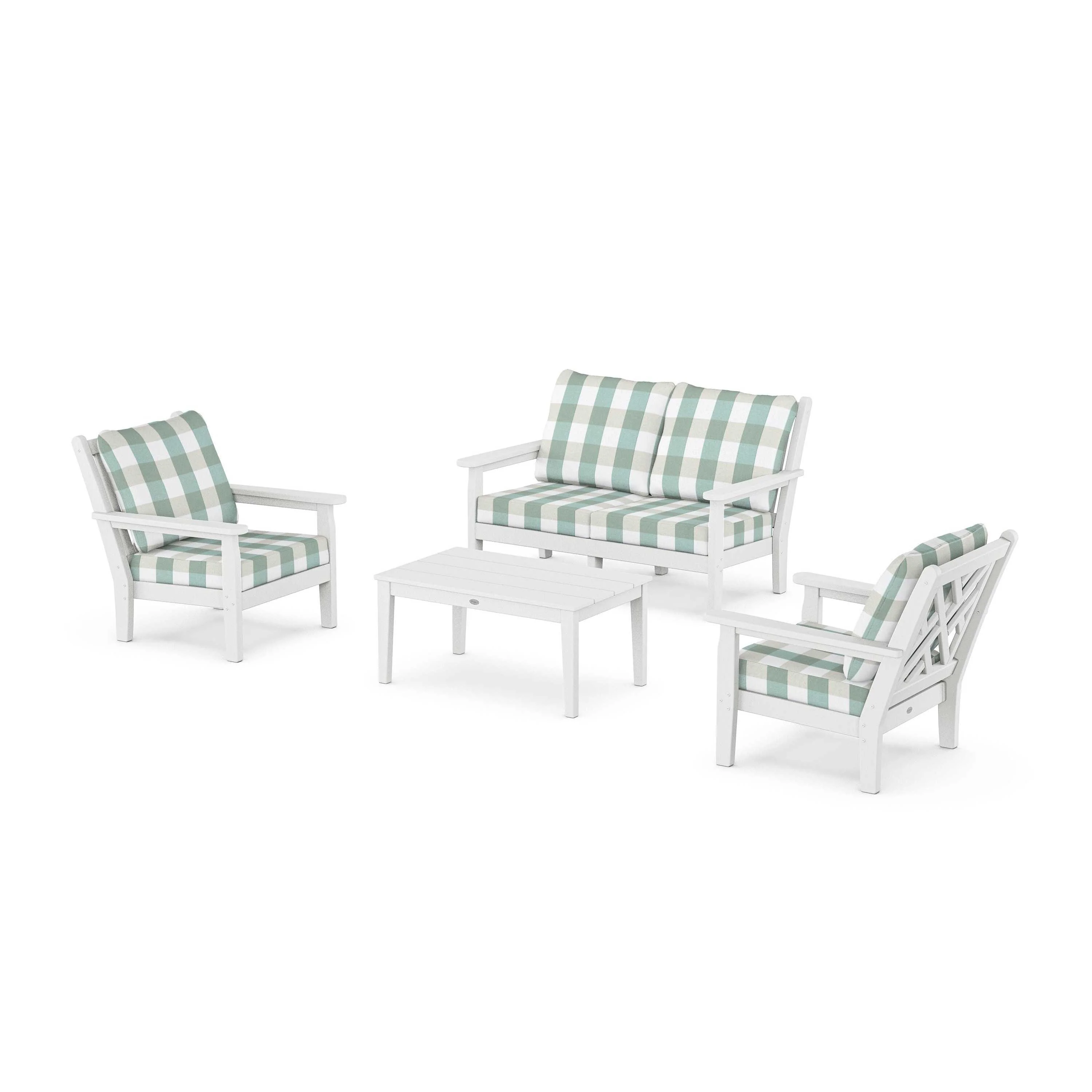 Chippendale 4-Piece Deep Seating Set with Loveseat - Image 8
