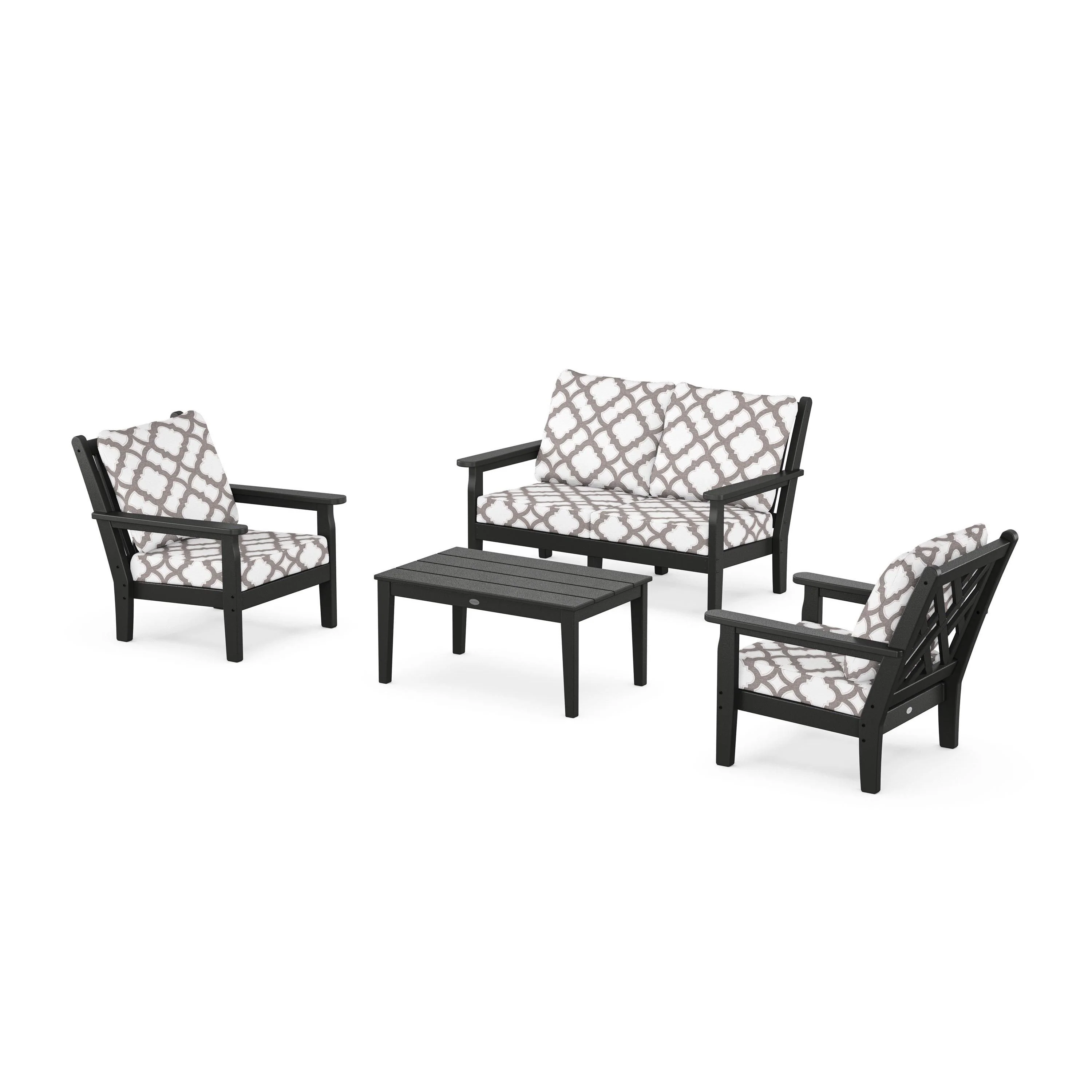 Chippendale 4-Piece Deep Seating Set with Loveseat - Image 82