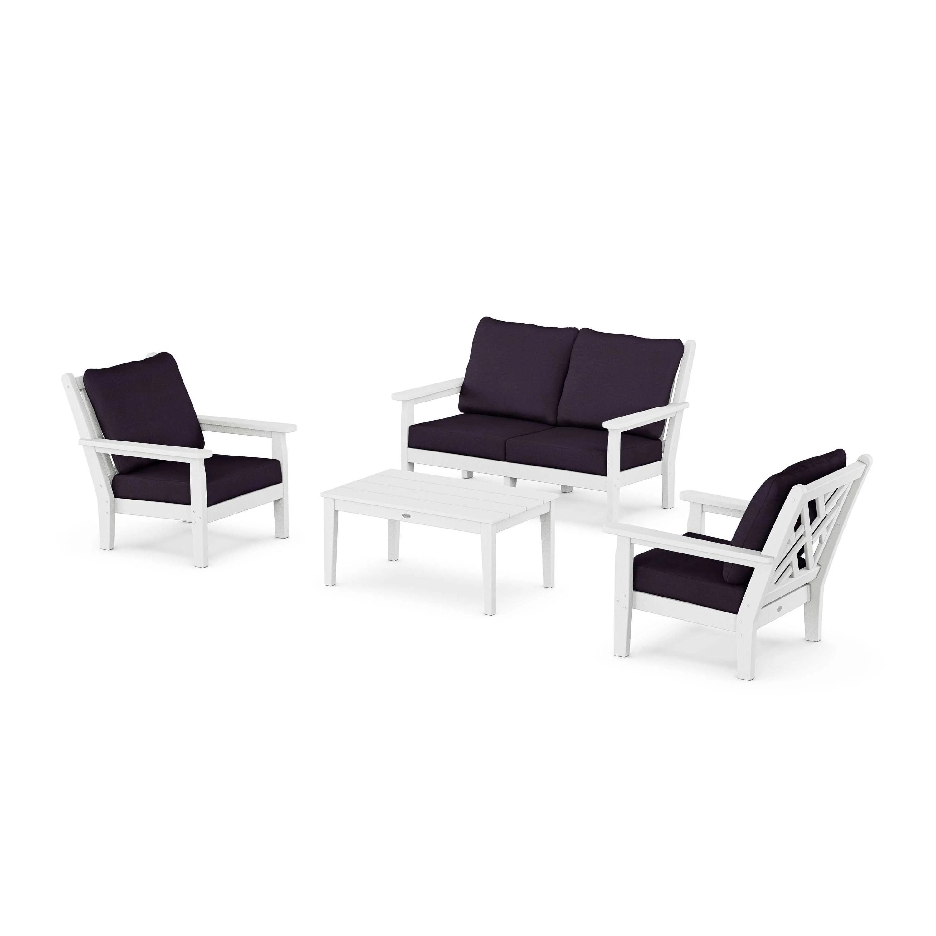 Chippendale 4-Piece Deep Seating Set with Loveseat - Image 83