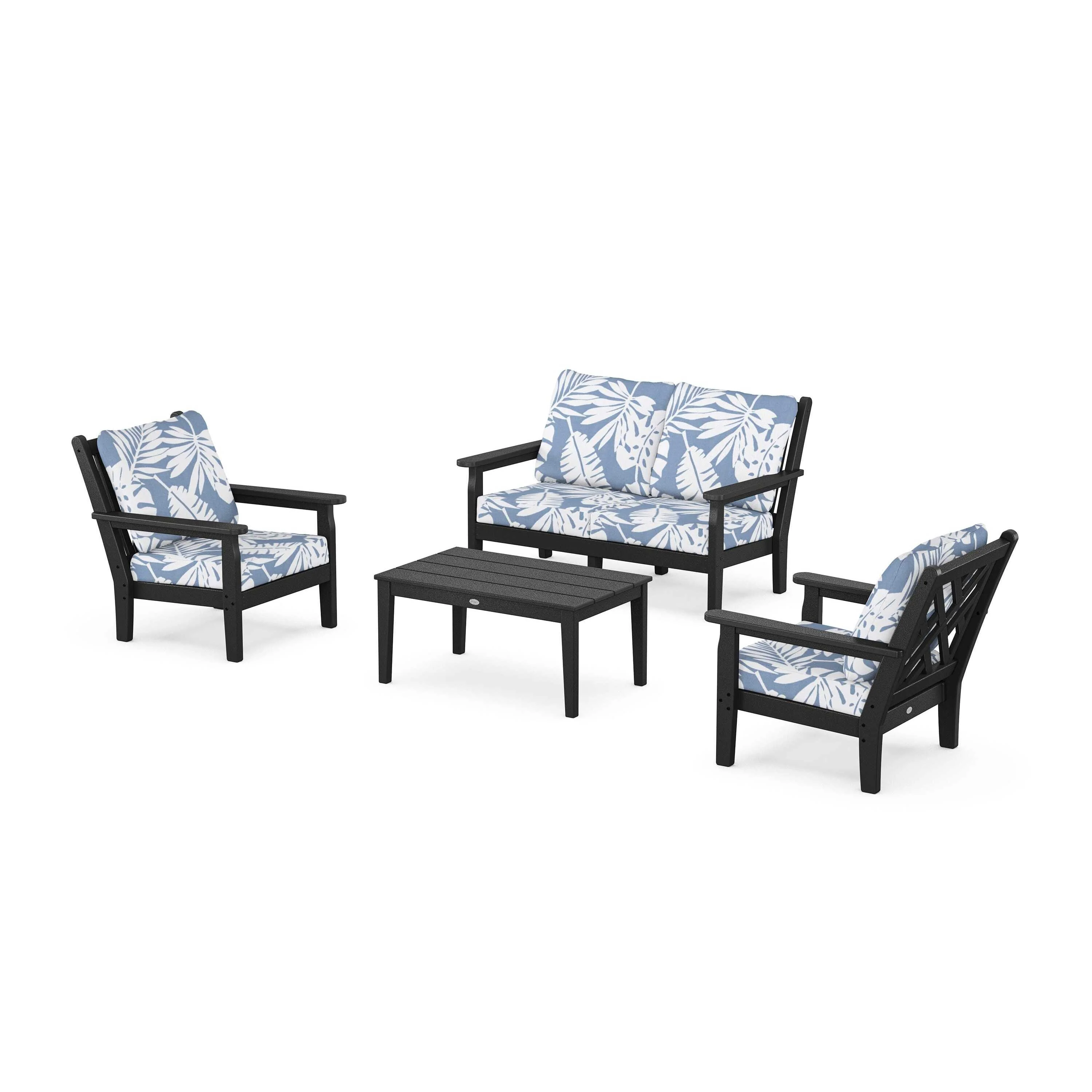 Chippendale 4-Piece Deep Seating Set with Loveseat - Image 88