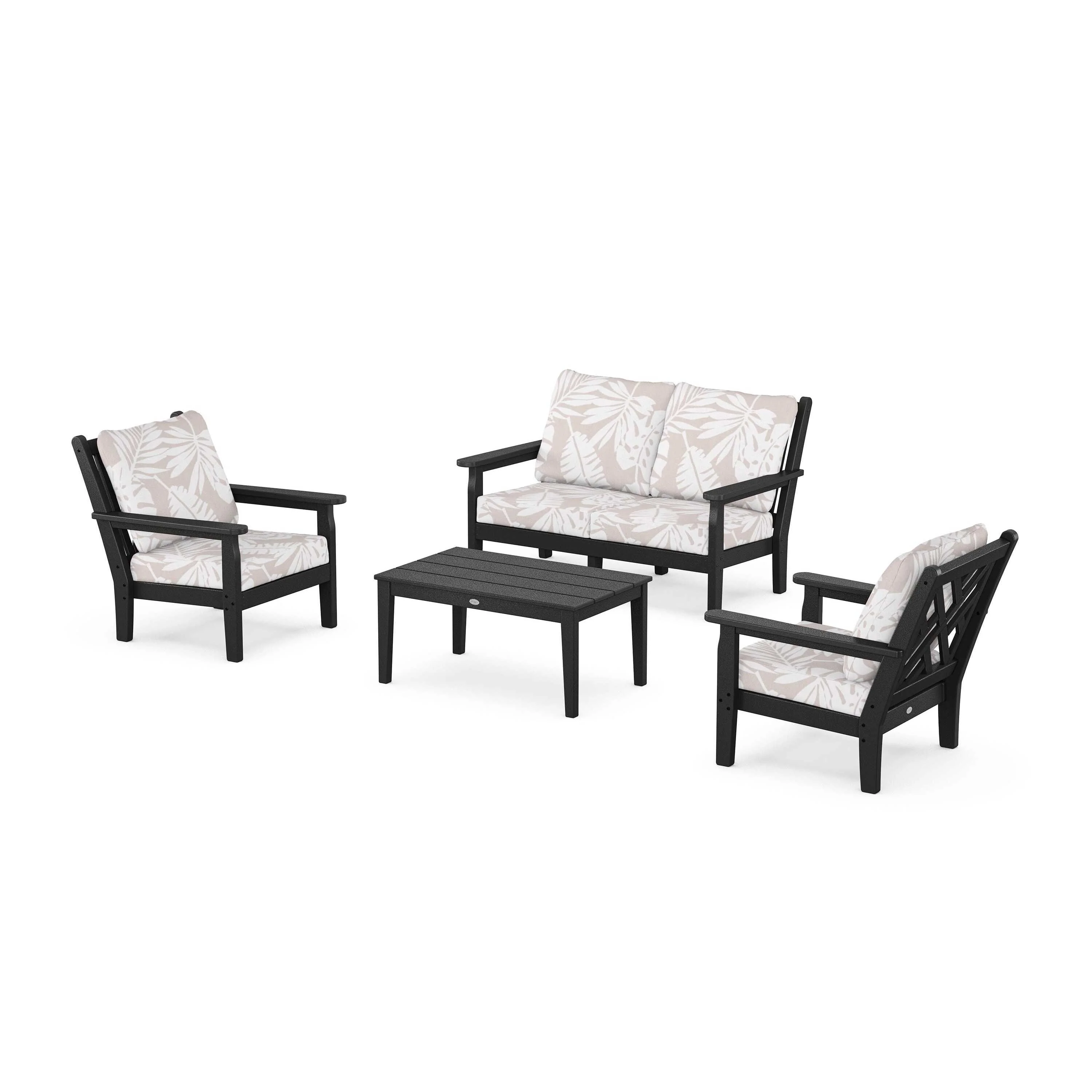 Chippendale 4-Piece Deep Seating Set with Loveseat - Image 9