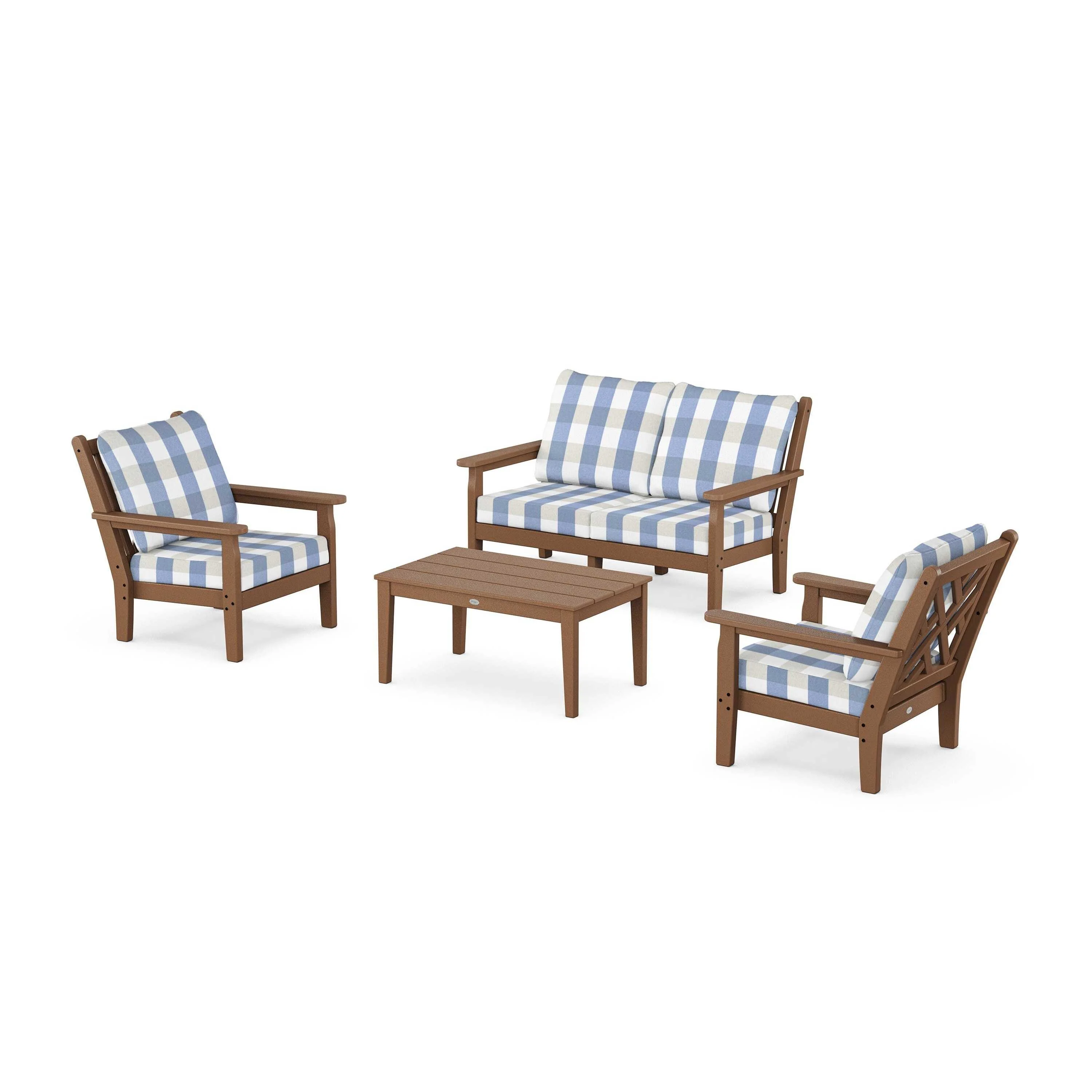 Chippendale 4-Piece Deep Seating Set with Loveseat - Image 92