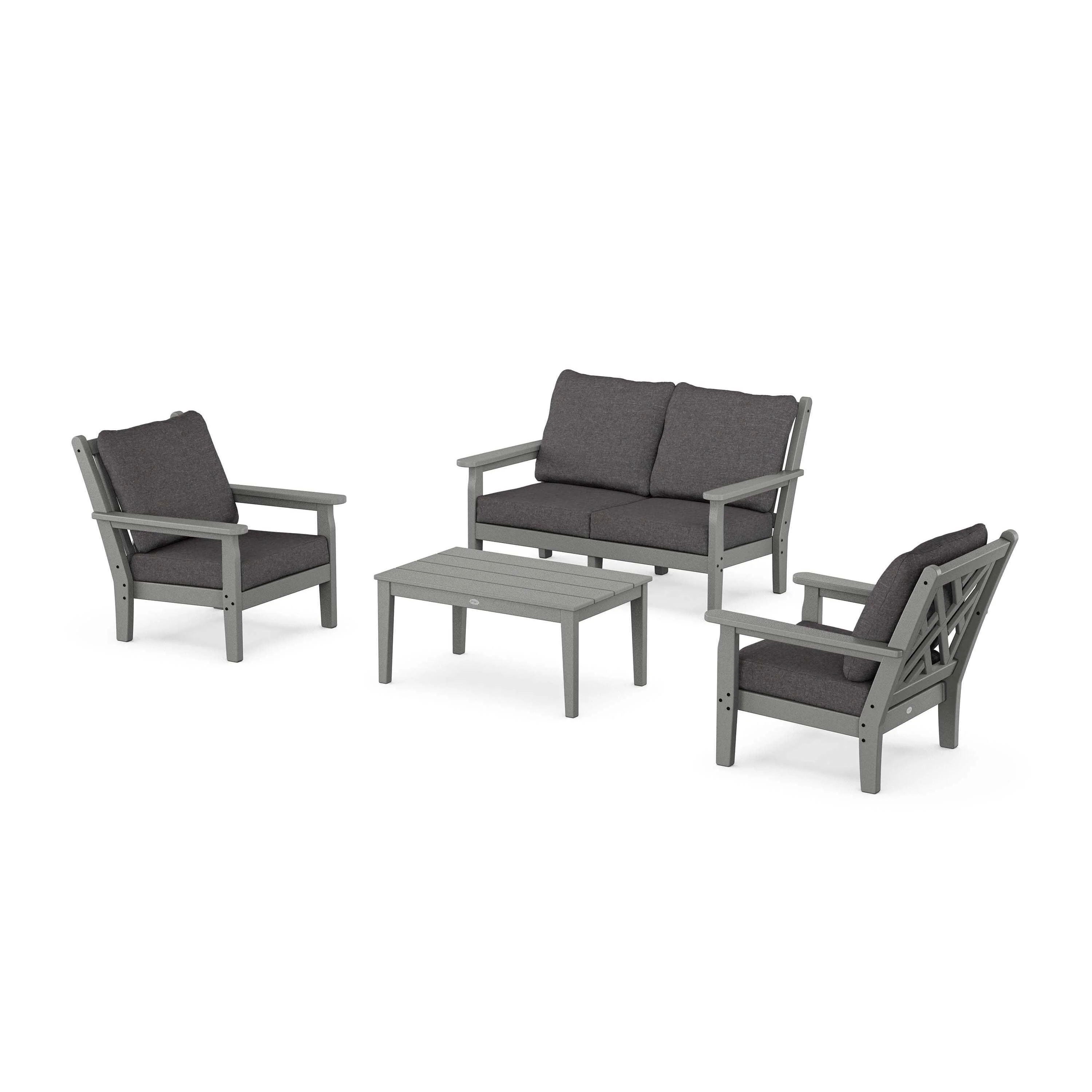 Chippendale 4-Piece Deep Seating Set with Loveseat - Image 94