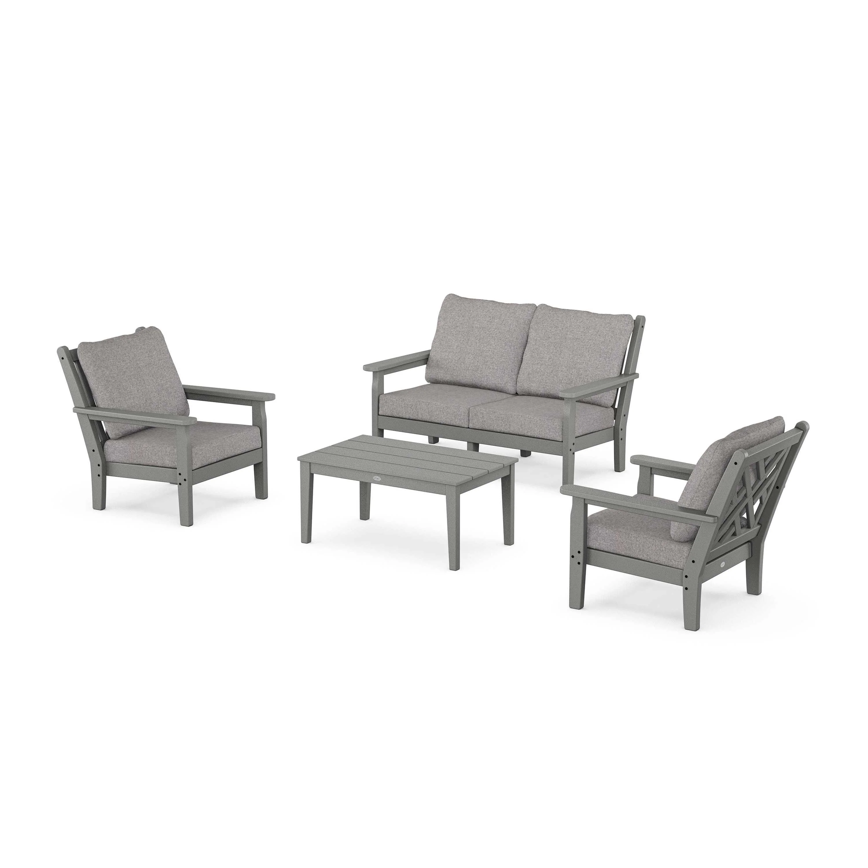 Chippendale 4-Piece Deep Seating Set with Loveseat - Image 99
