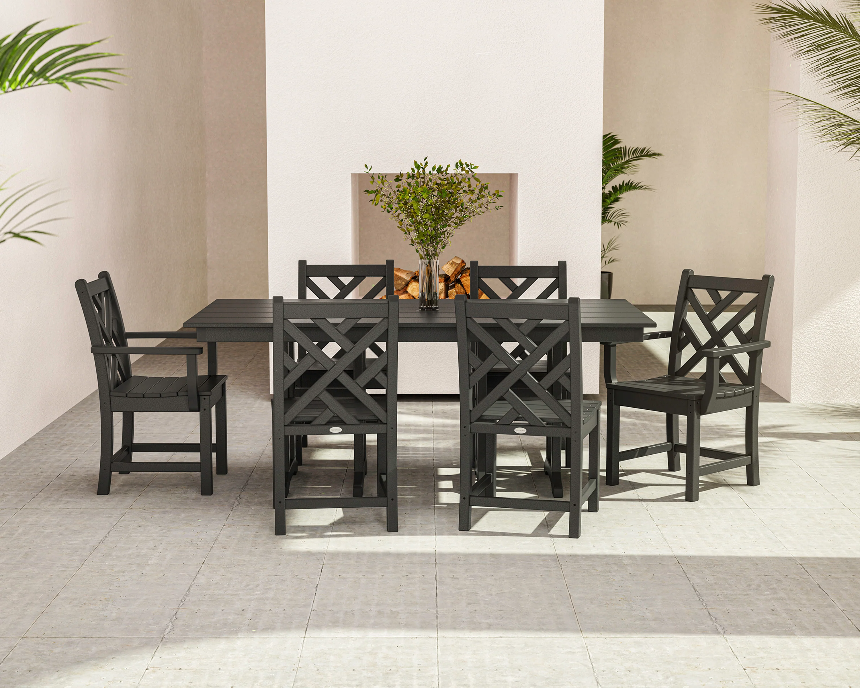 Chippendale 7-Piece Farmhouse Dining Set - Image 3