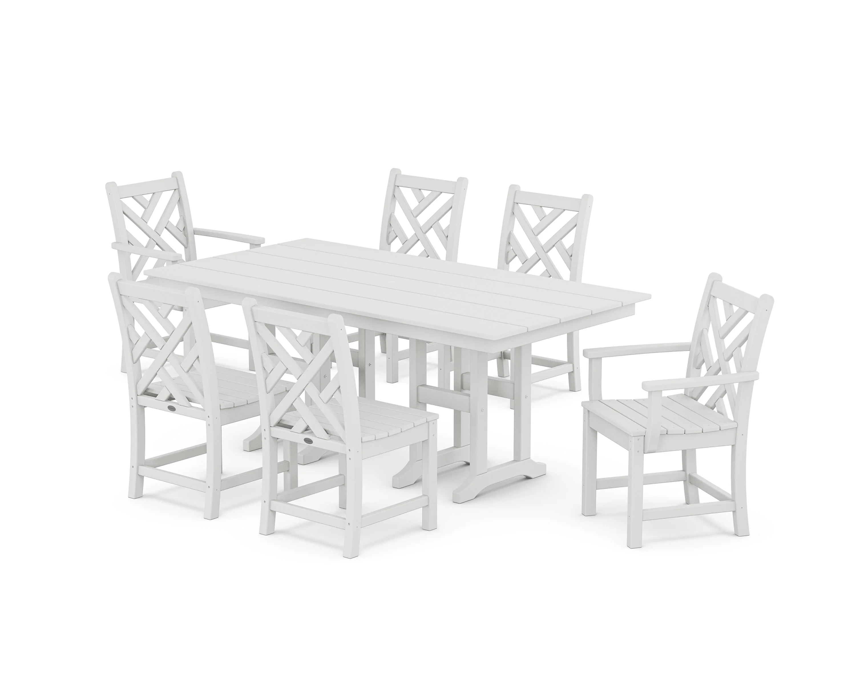 Chippendale 7-Piece Farmhouse Dining Set - Image 5