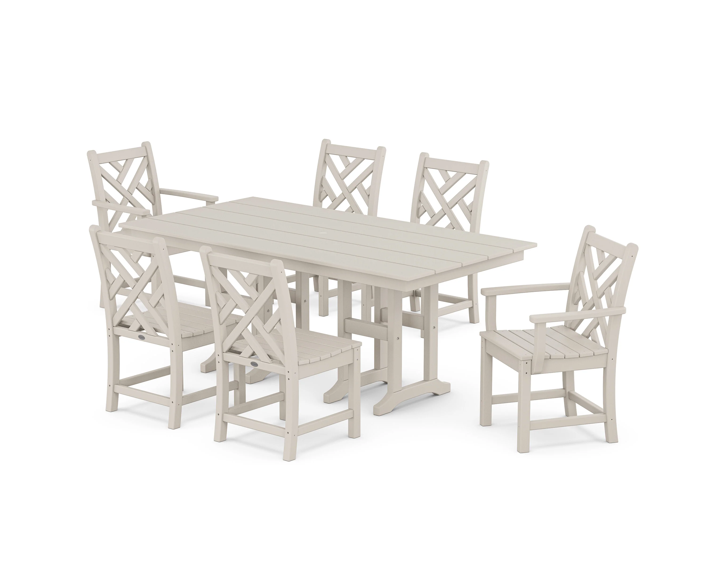 Chippendale 7-Piece Farmhouse Dining Set - Image 6