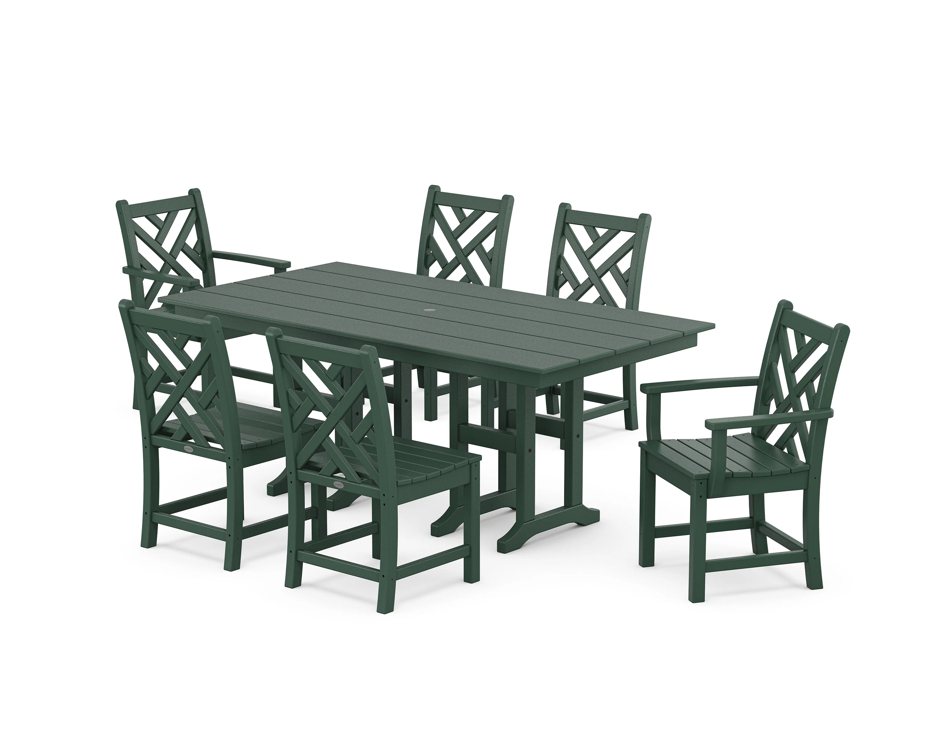 Chippendale 7-Piece Farmhouse Dining Set - Image 7