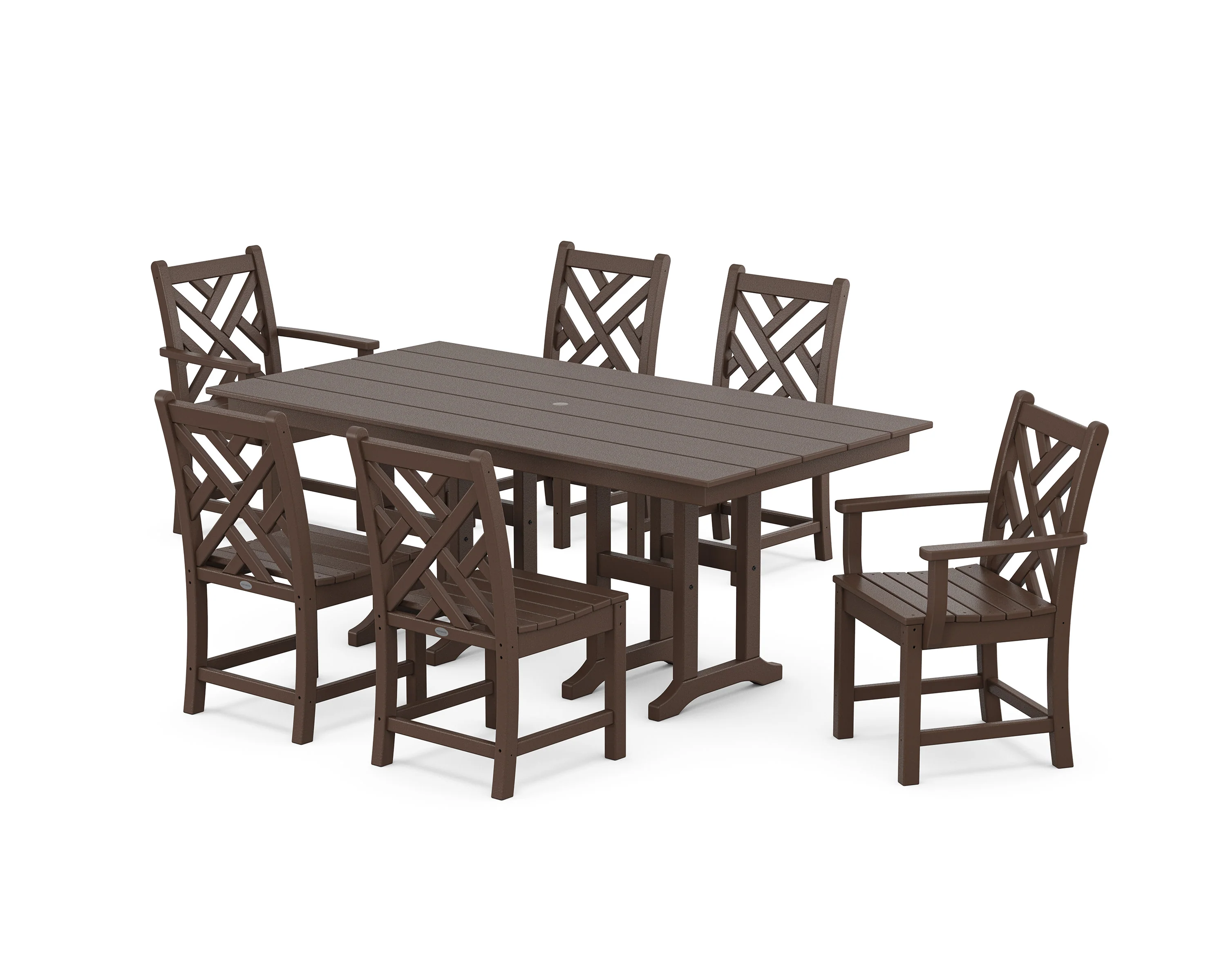 Chippendale 7-Piece Farmhouse Dining Set - Image 8