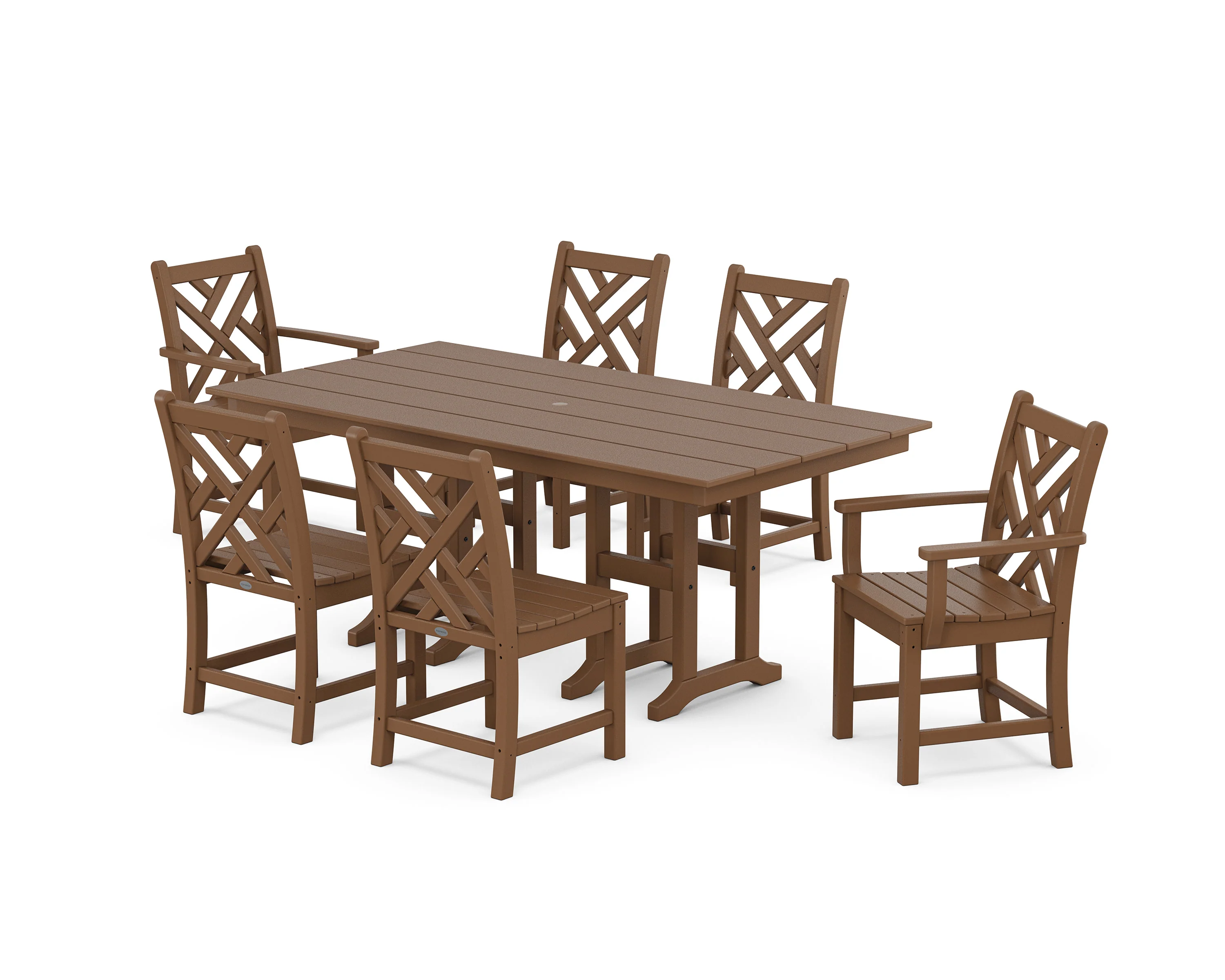 Chippendale 7-Piece Farmhouse Dining Set - Image 9