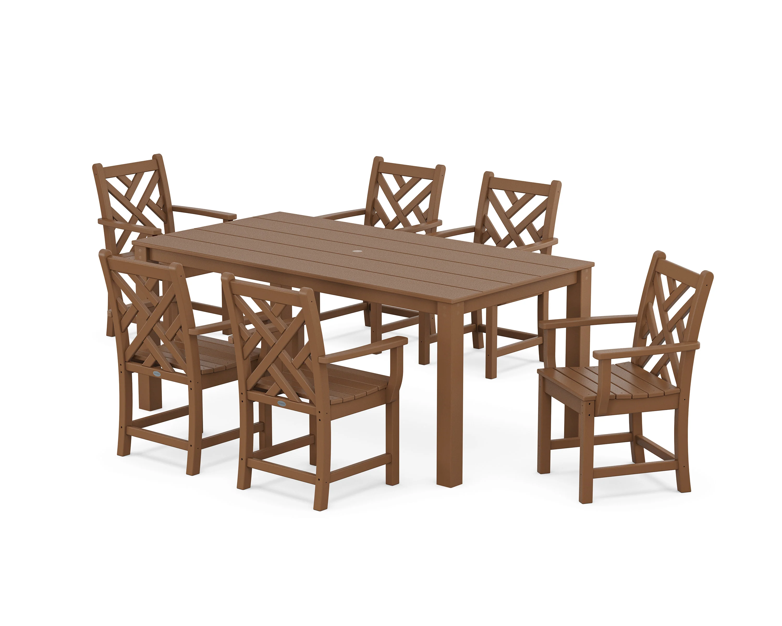 Chippendale Arm Chair 7-Piece Parsons Dining Set - Image 4