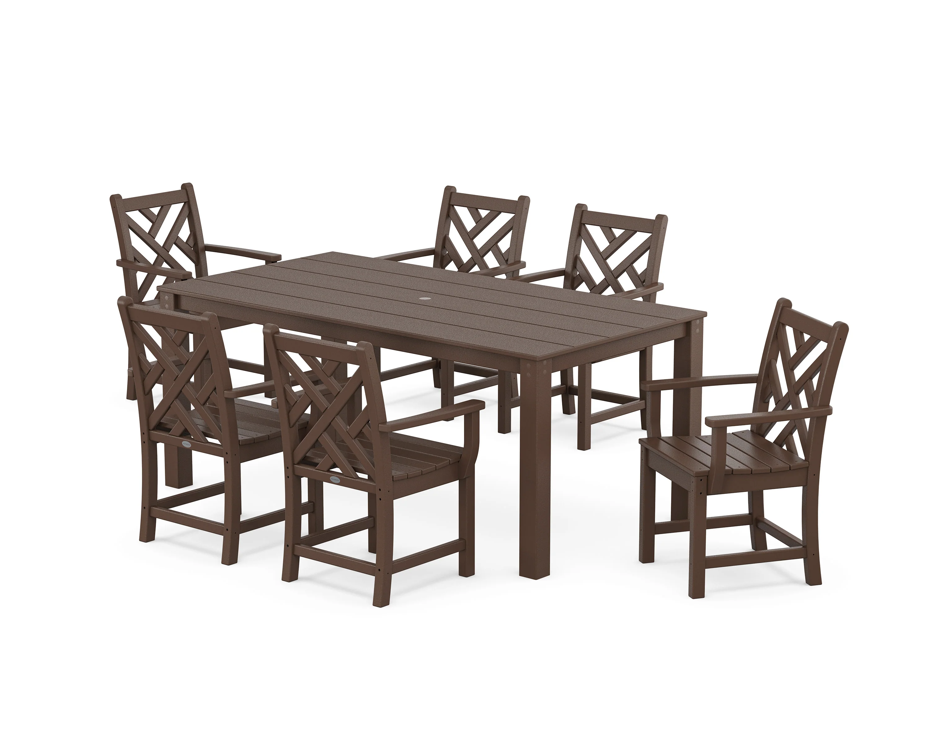 Chippendale Arm Chair 7-Piece Parsons Dining Set - Image 5