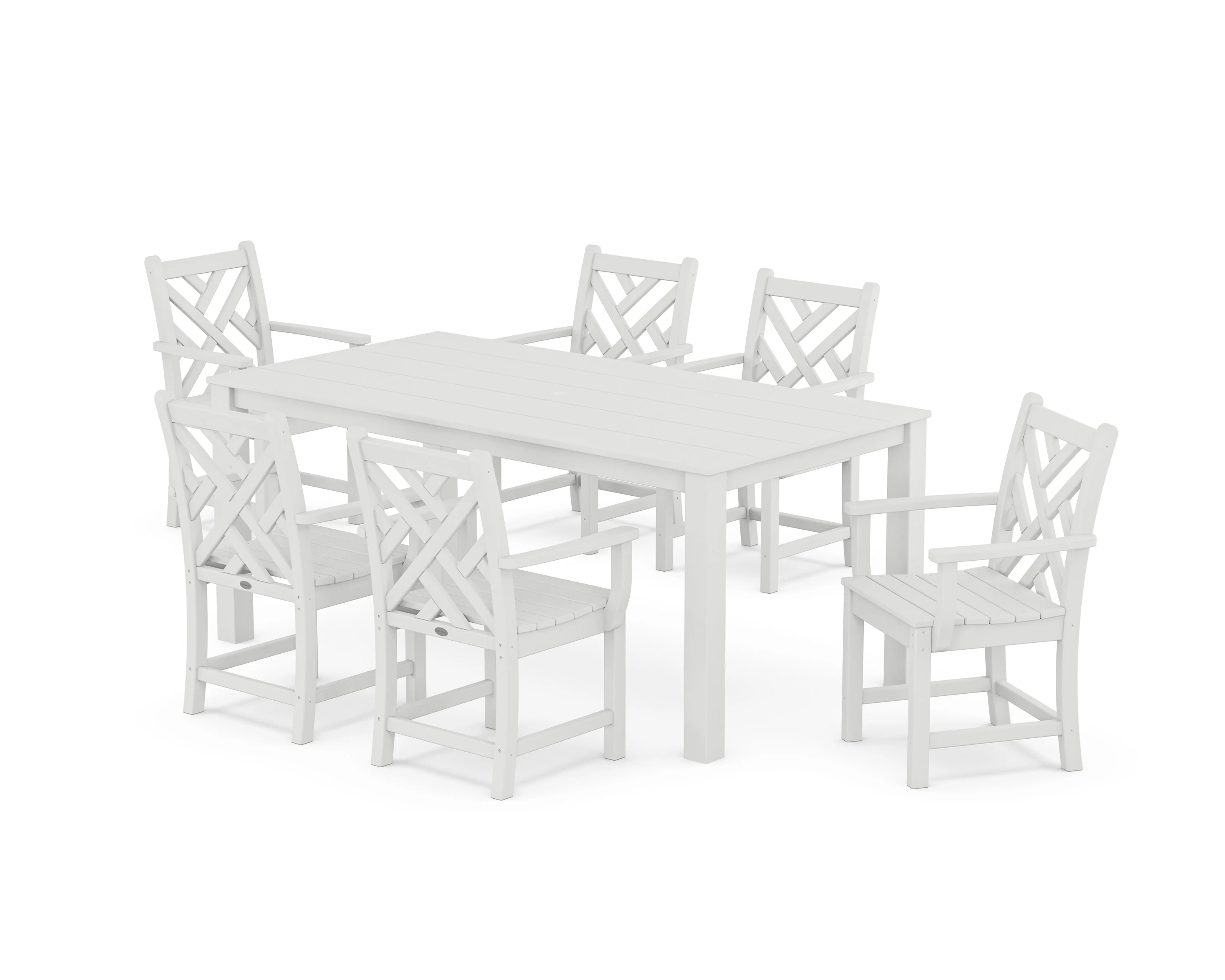 Chippendale Arm Chair 7-Piece Parsons Dining Set - Image 7