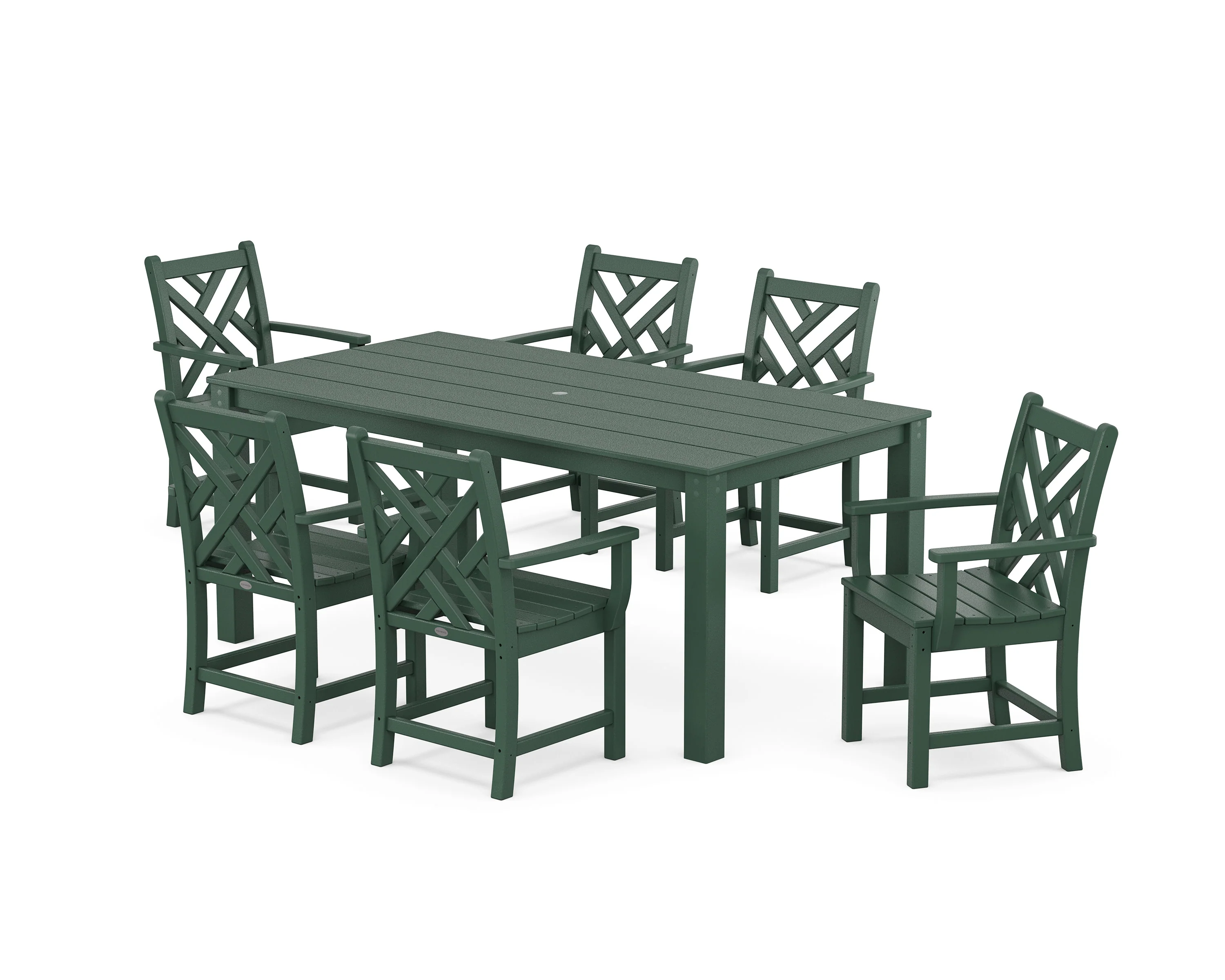 Chippendale Arm Chair 7-Piece Parsons Dining Set - Image 8