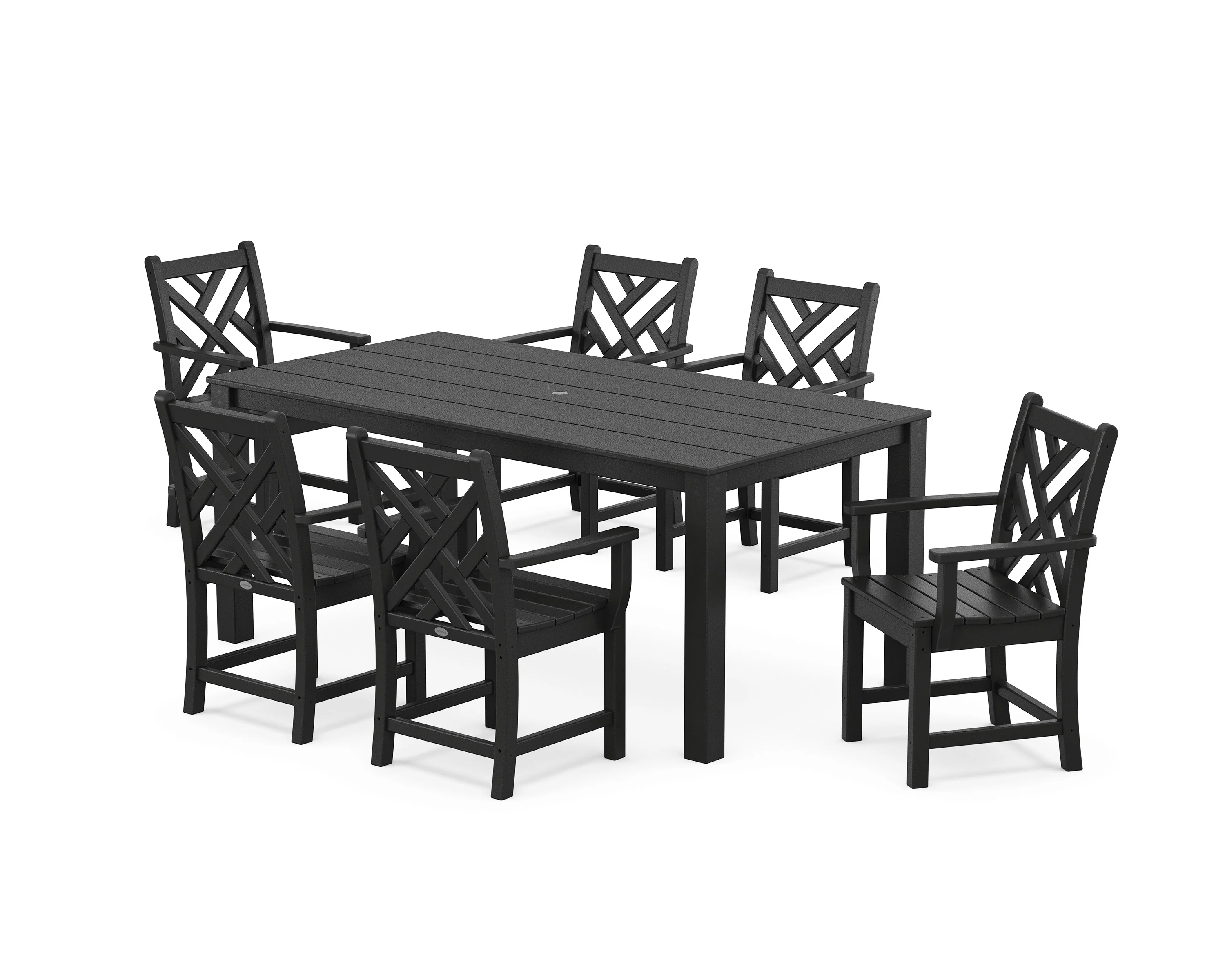 Chippendale Arm Chair 7-Piece Parsons Dining Set - Image 9