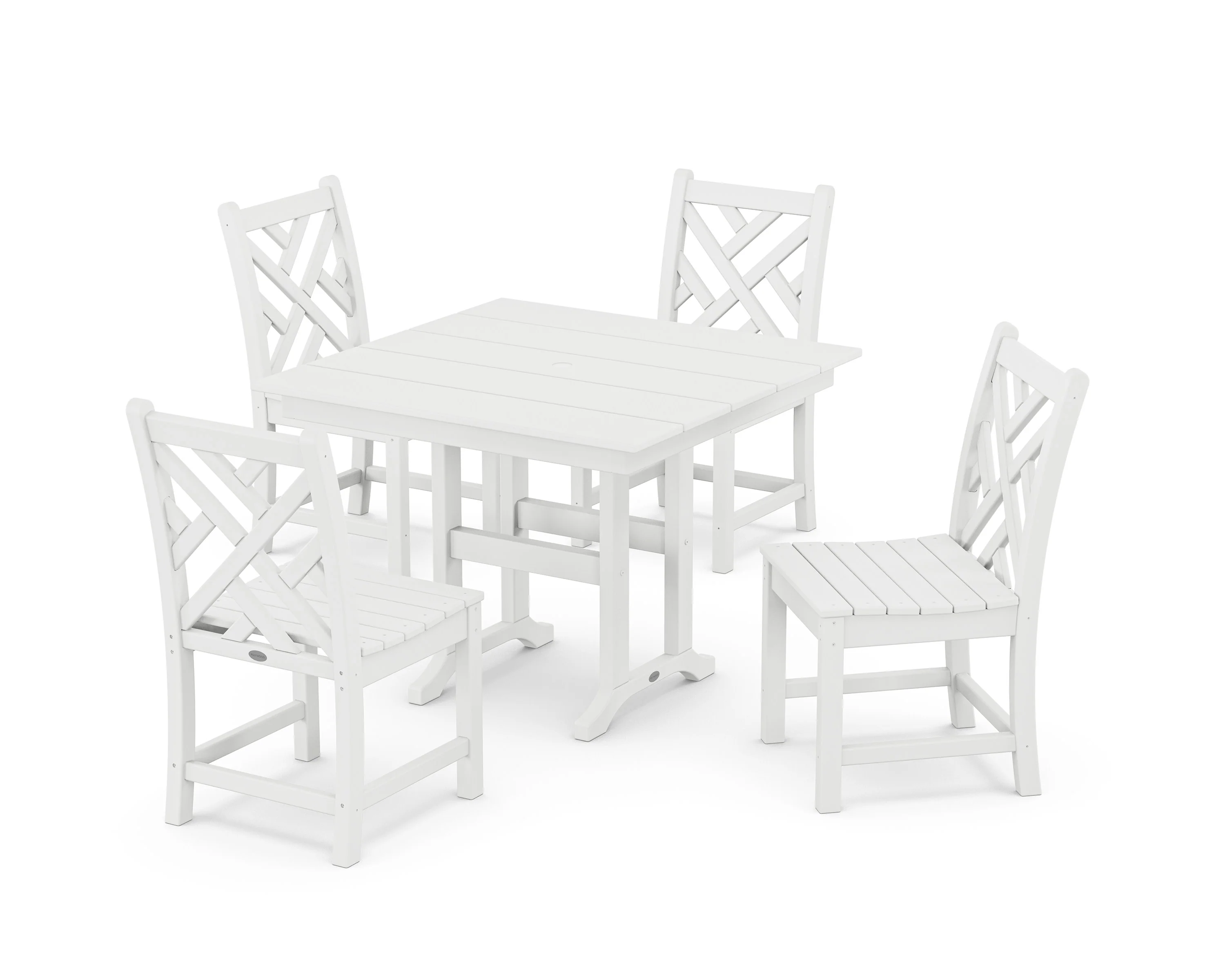 Chippendale Side Chair 5-Piece Farmhouse Dining Set - Image 4