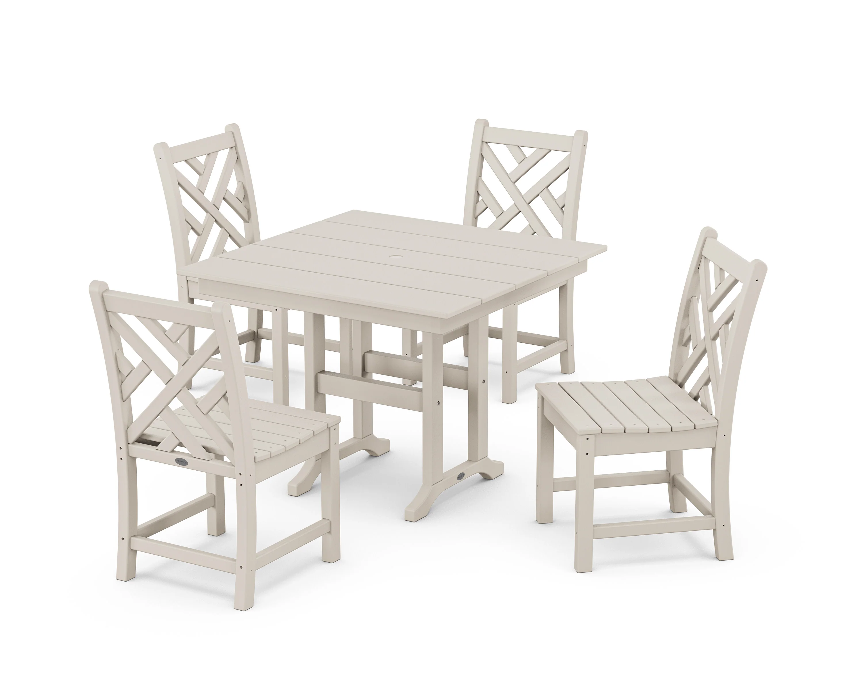 Chippendale Side Chair 5-Piece Farmhouse Dining Set - Image 8