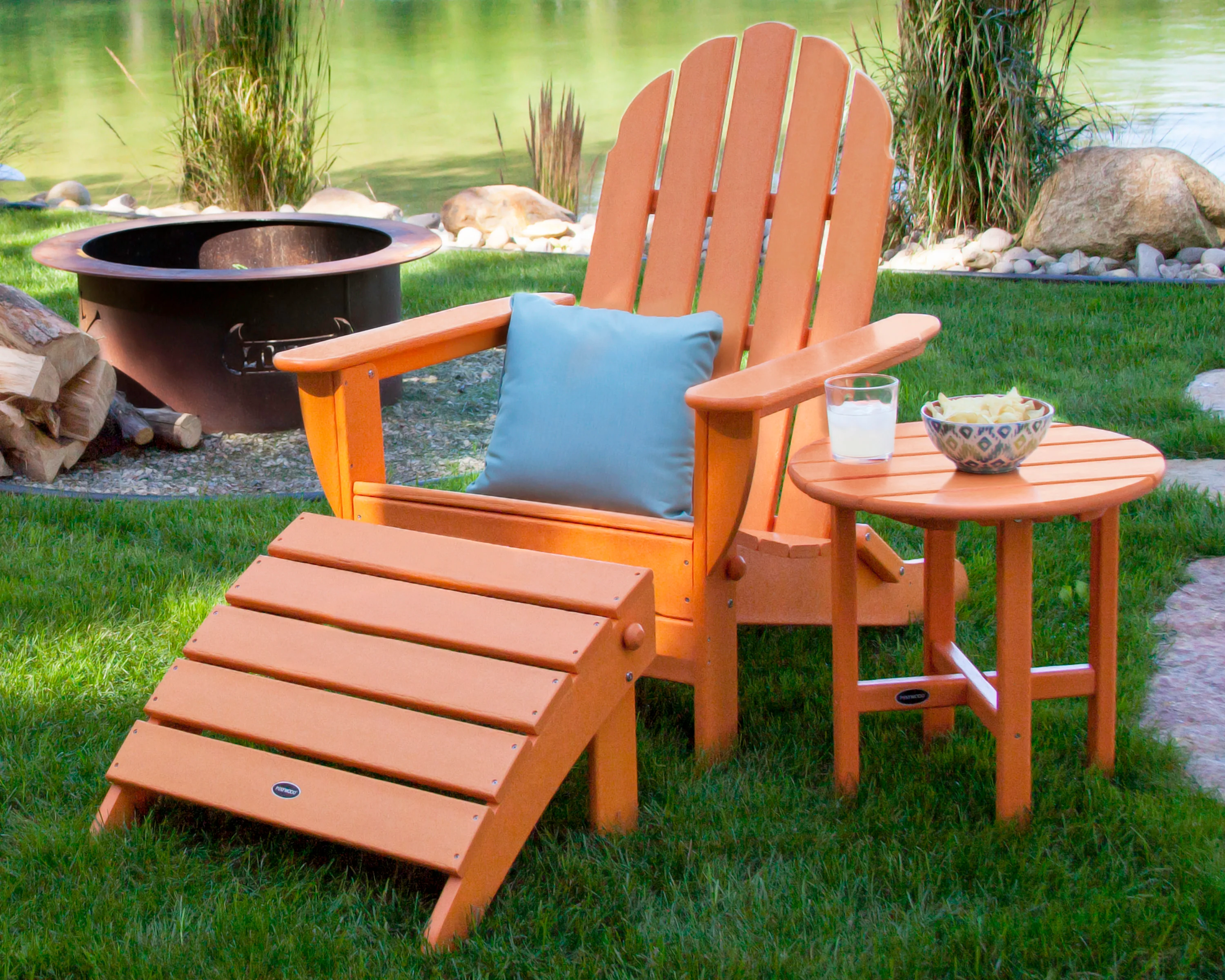 Classic Oversized Adirondack Folding Ottoman - Image 4