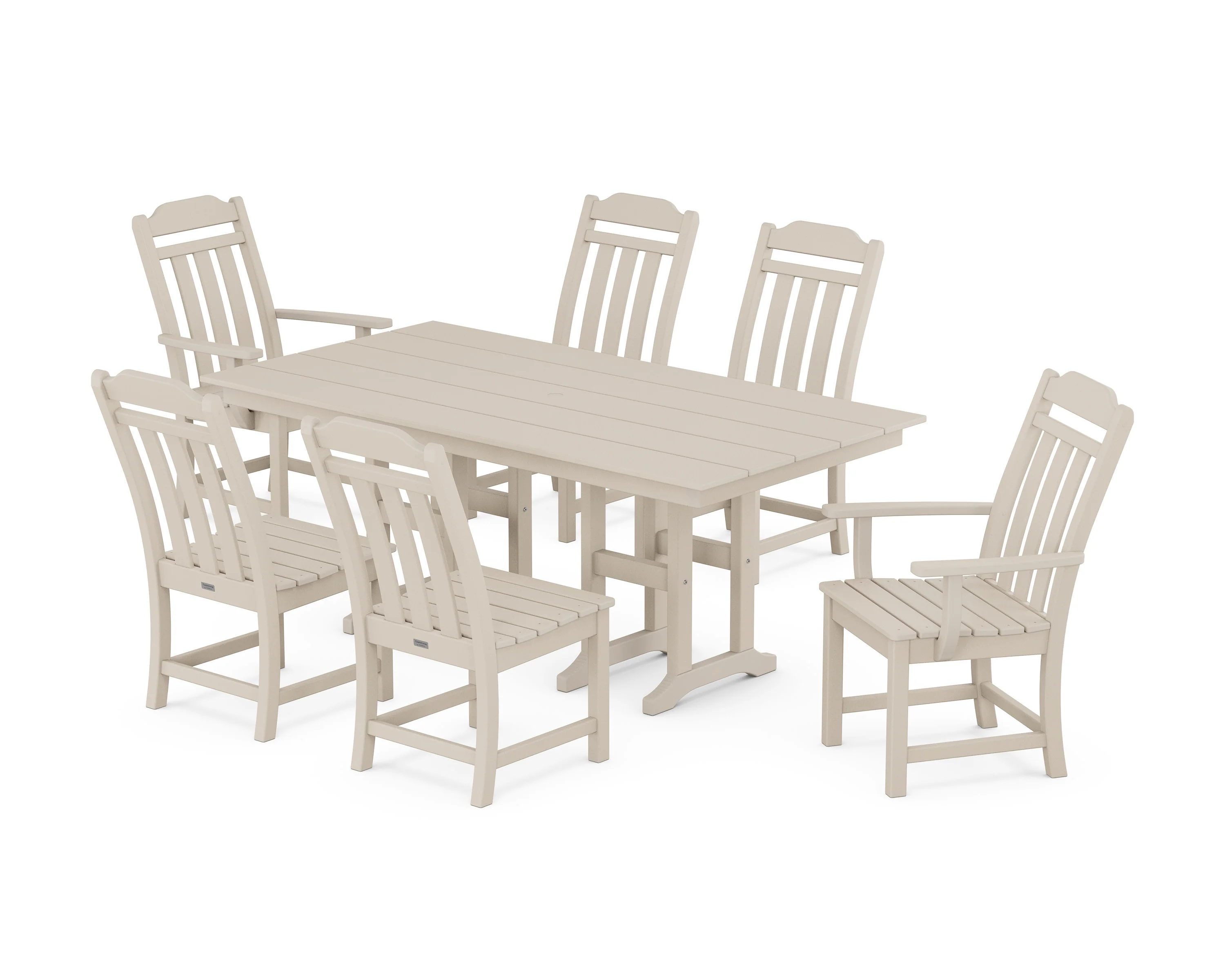 Cottage 7-Piece Farmhouse Dining Set - Image 5