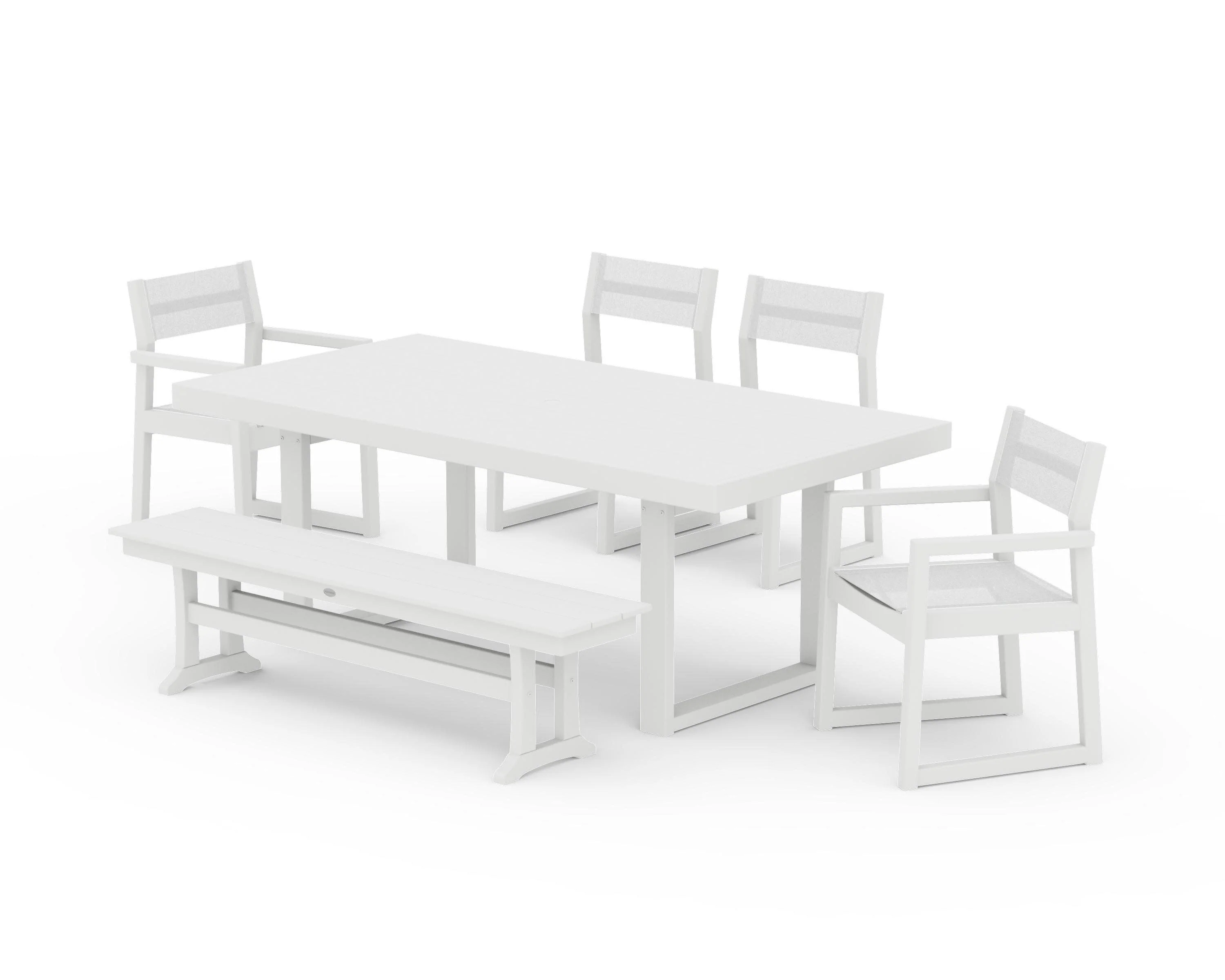EDGE Sling 6-Piece Dining Set with Bench - Image 13