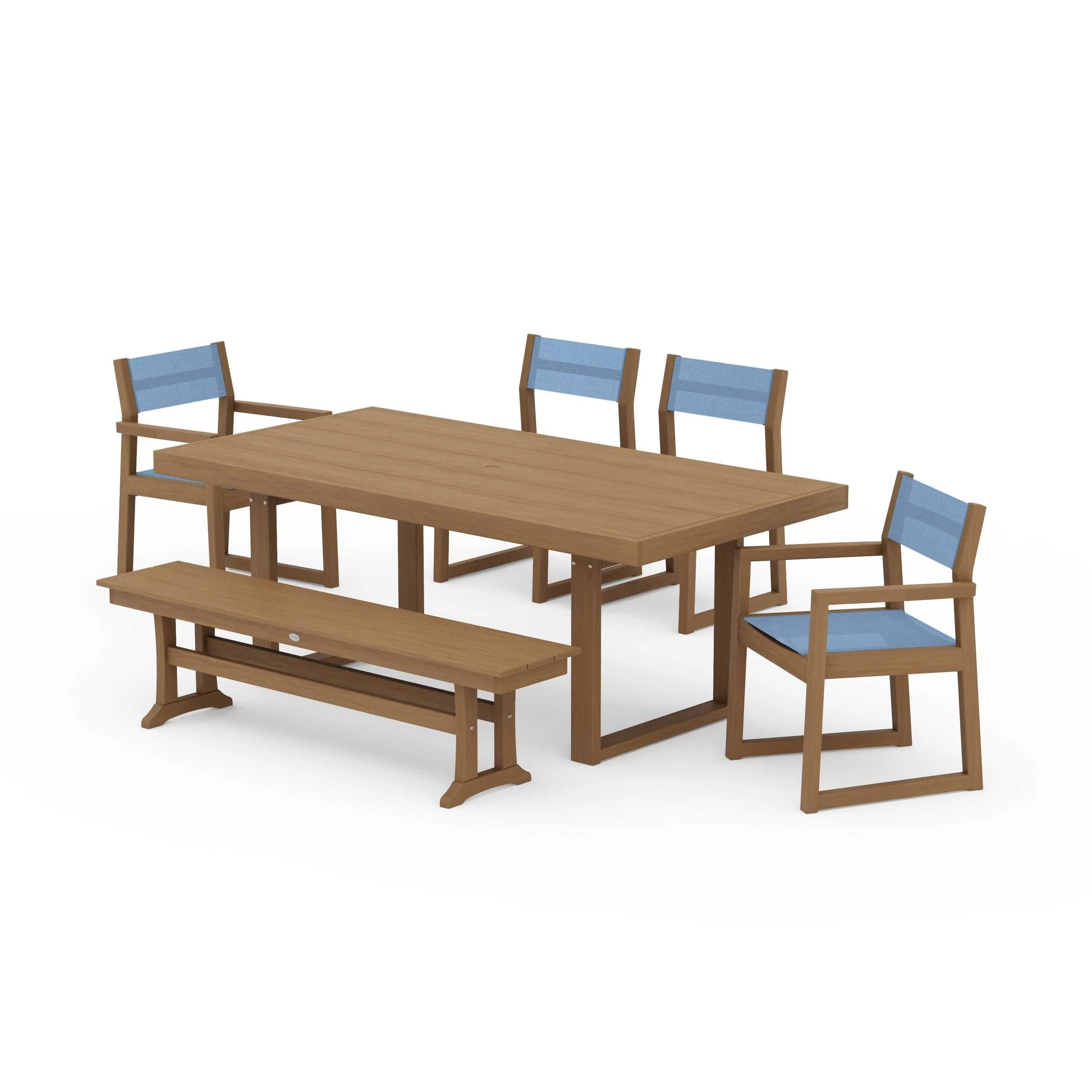 EDGE Sling 6-Piece Dining Set with Bench - Image 136