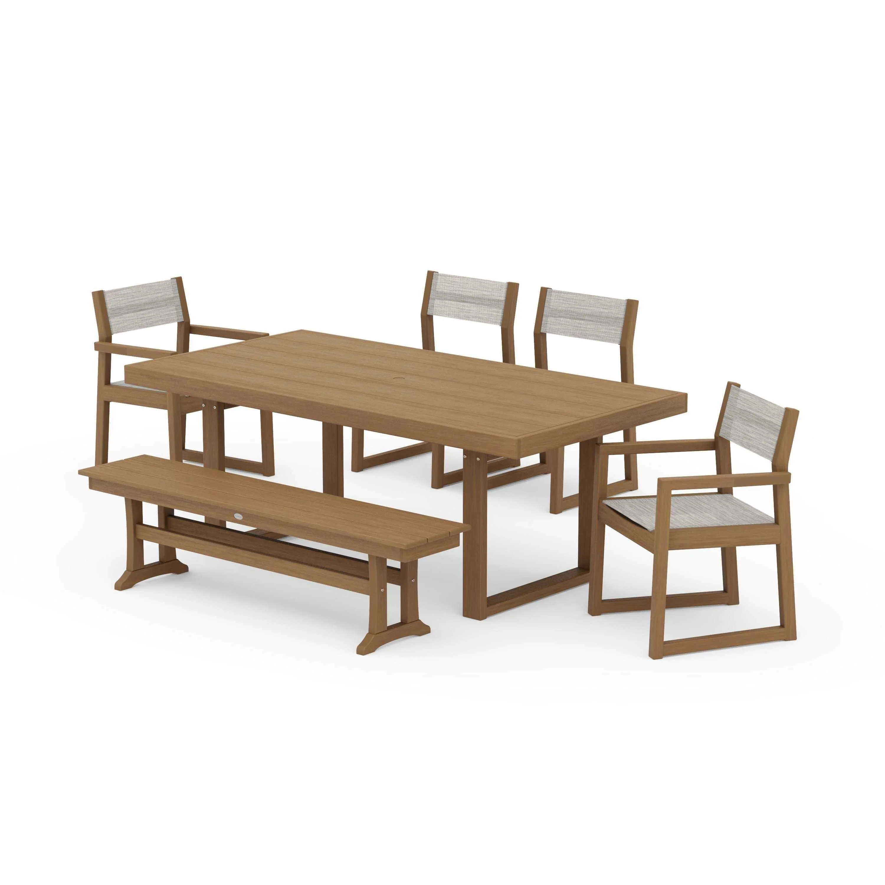 EDGE Sling 6-Piece Dining Set with Bench - Image 138