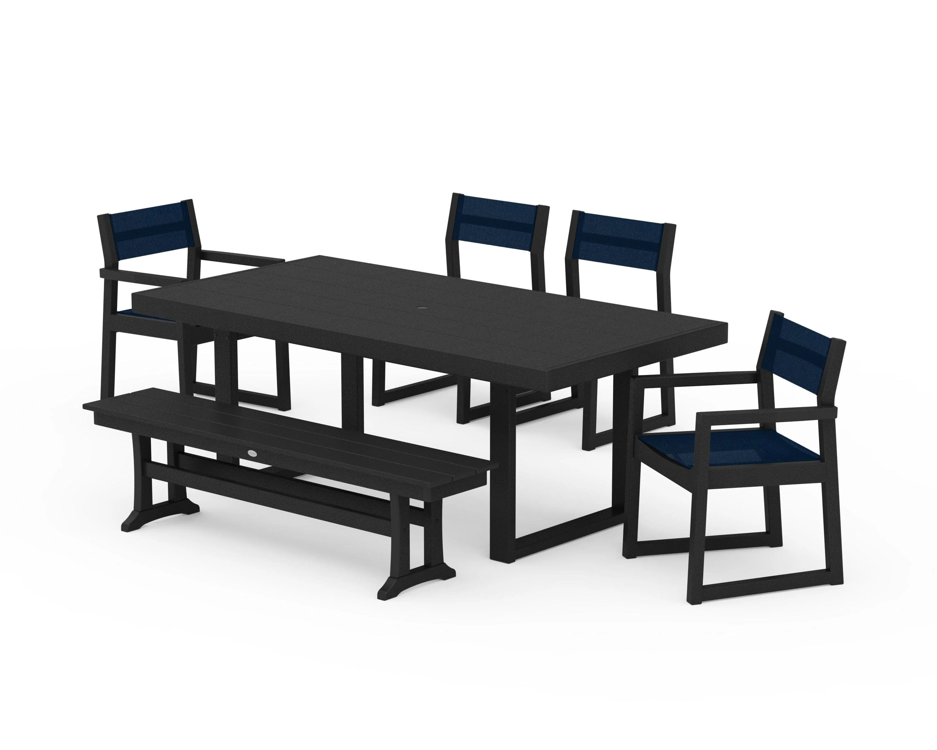 EDGE Sling 6-Piece Dining Set with Bench - Image 15