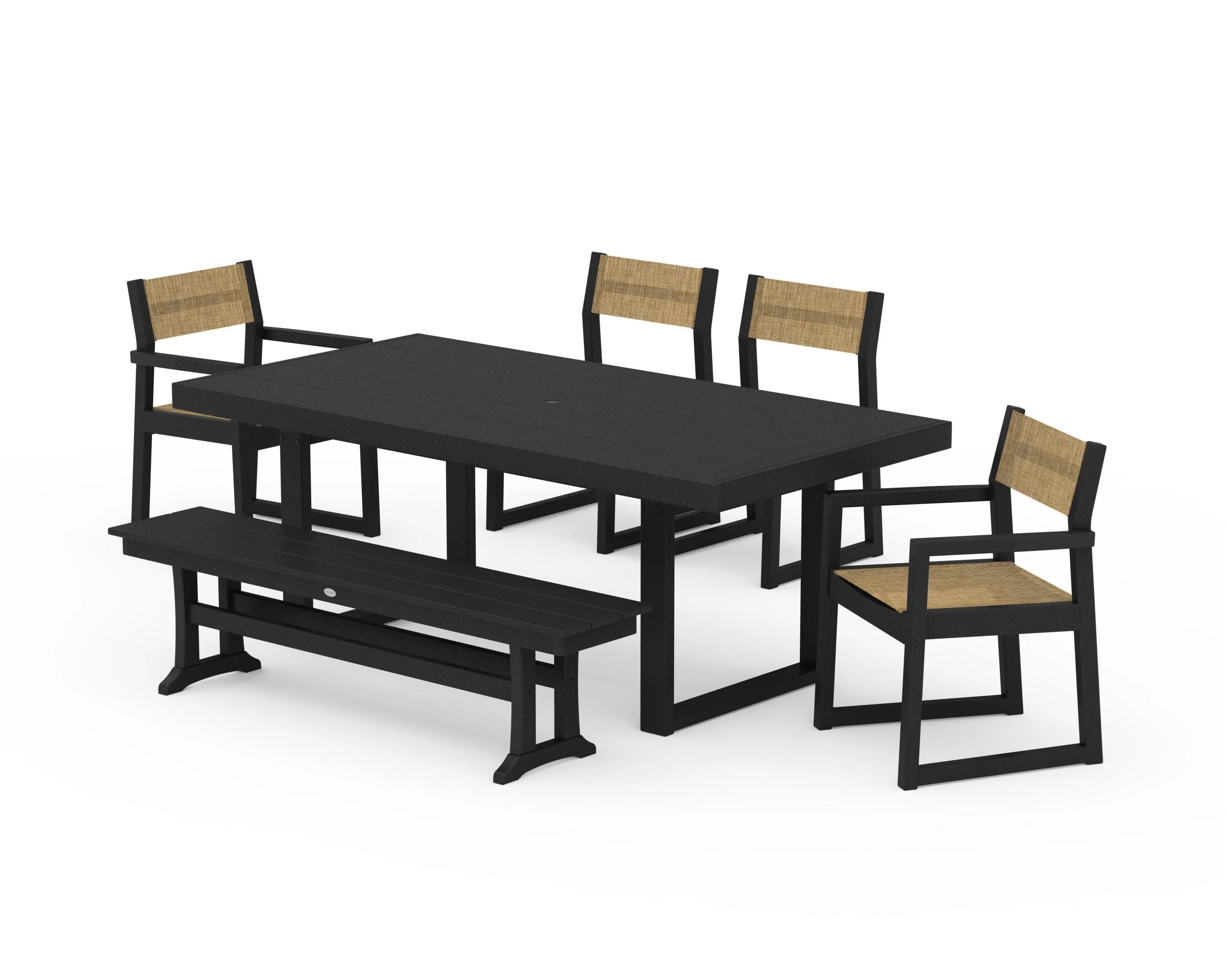 EDGE Sling 6-Piece Dining Set with Bench - Image 18