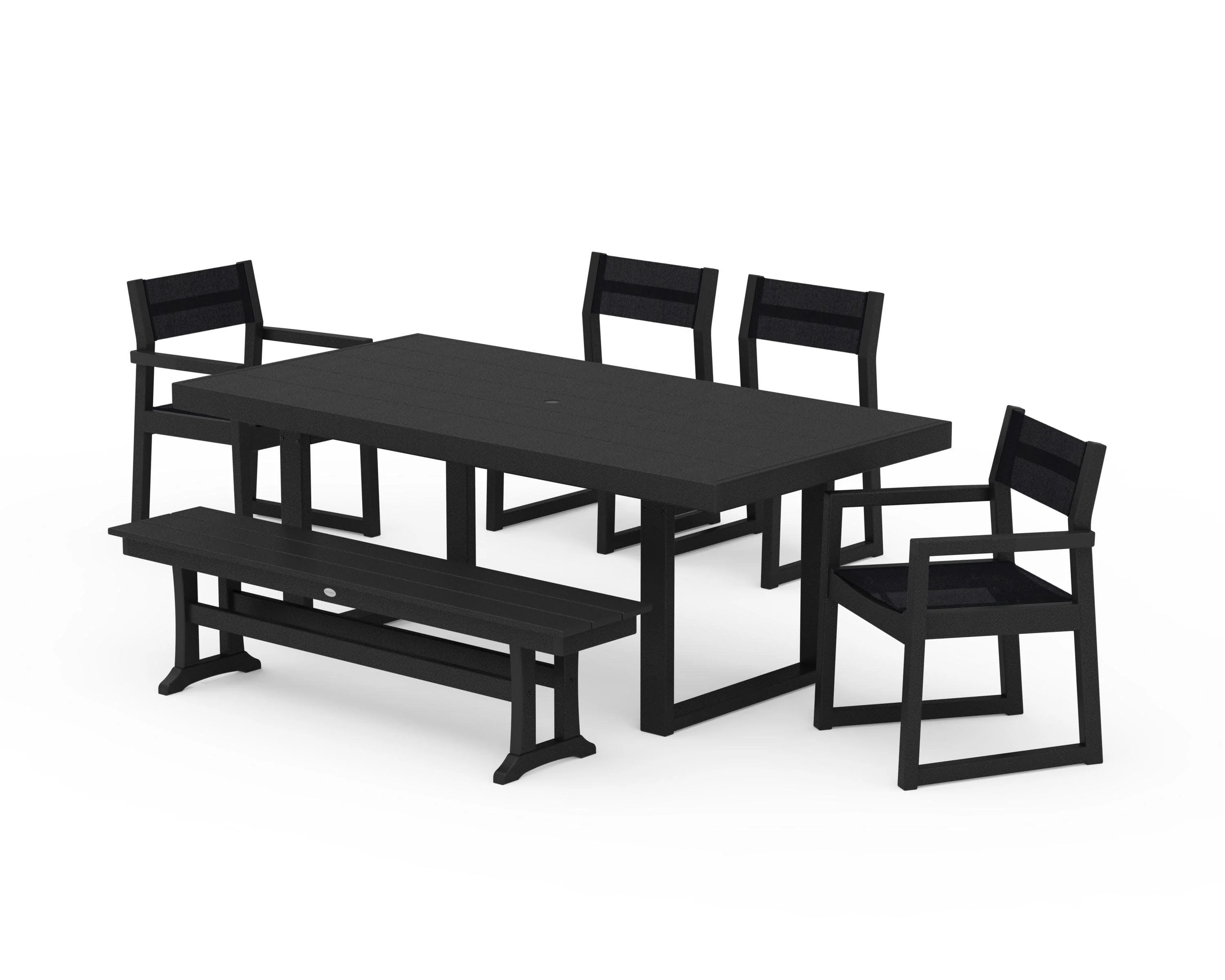 EDGE Sling 6-Piece Dining Set with Bench - Image 22